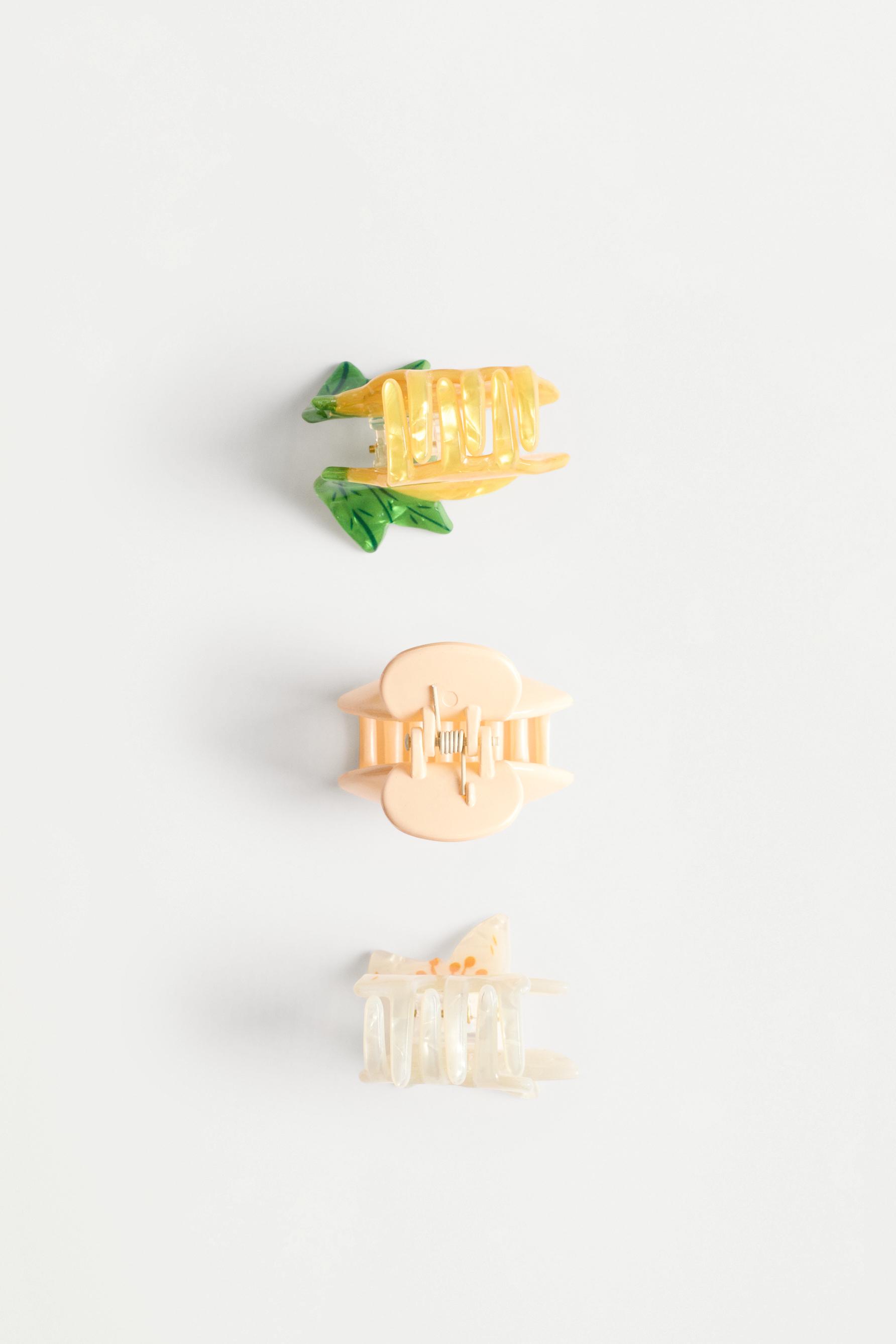 Assorted hair clips (3-pack) — VARIOUS