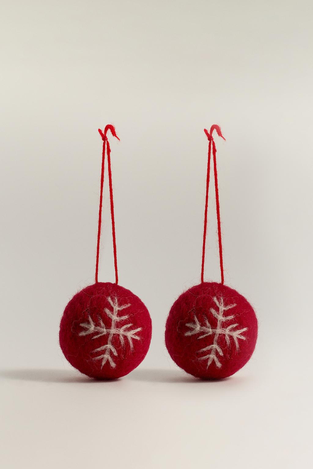 Pack 2 adornos árbol bola copos 10cm