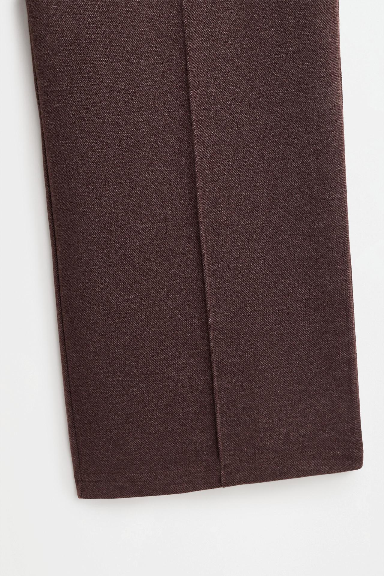 Pleated wide-leg trousers — CHOCOLATE