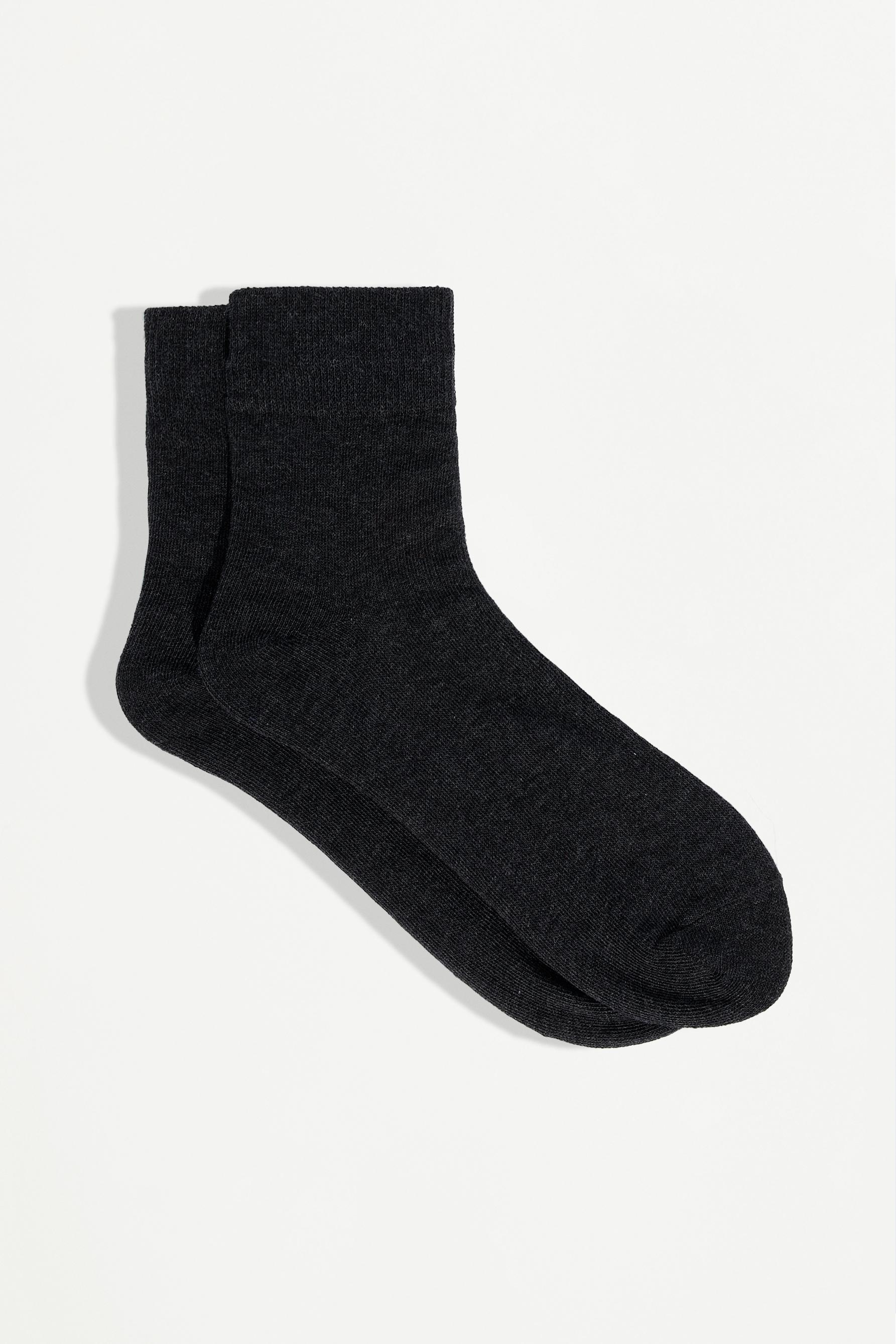 Plain ankle socks (Pack 7) — GREY TONES