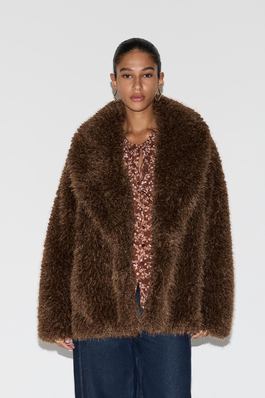 Faux fur coat