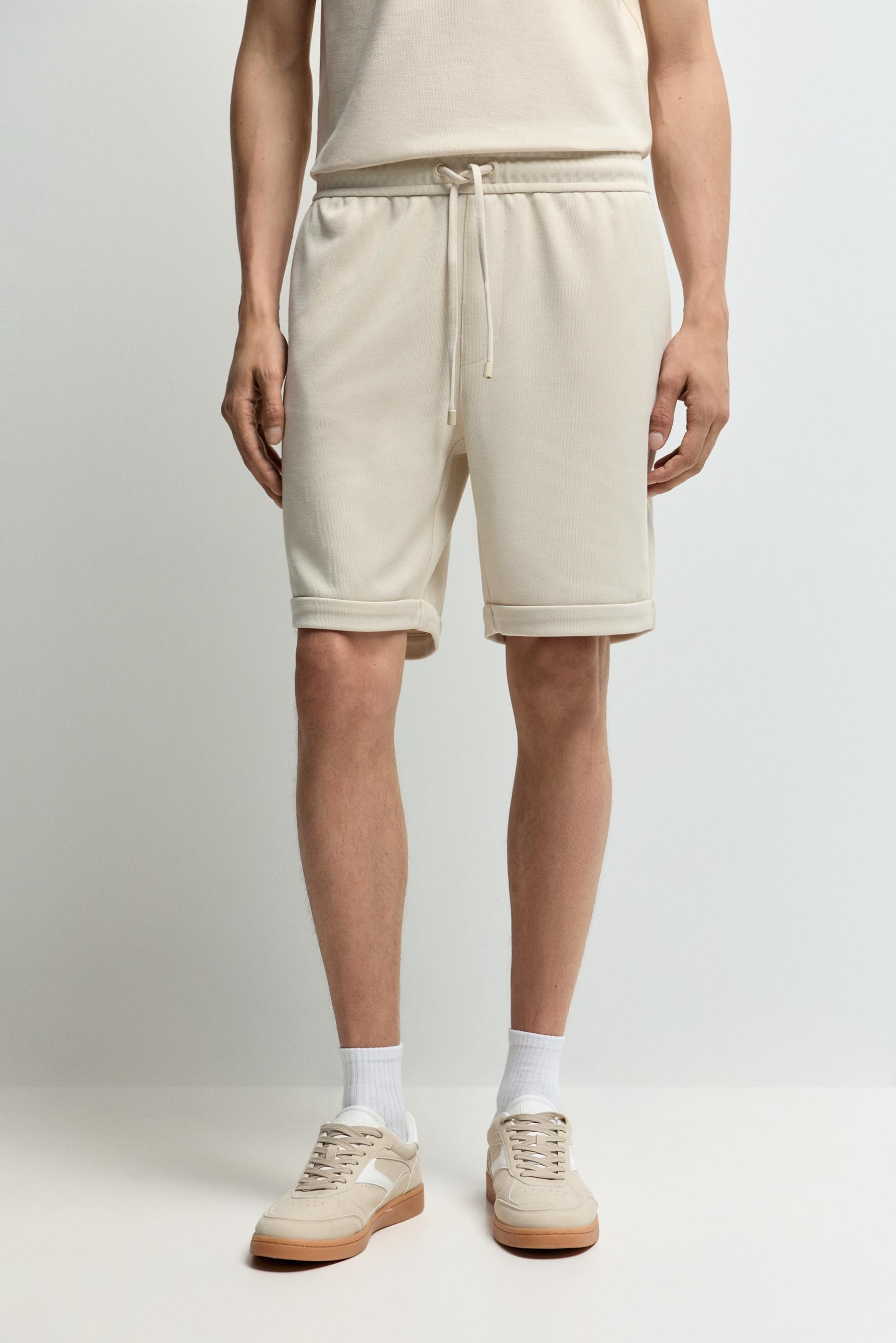 Piqué Bermuda shorts — OFF WHITE