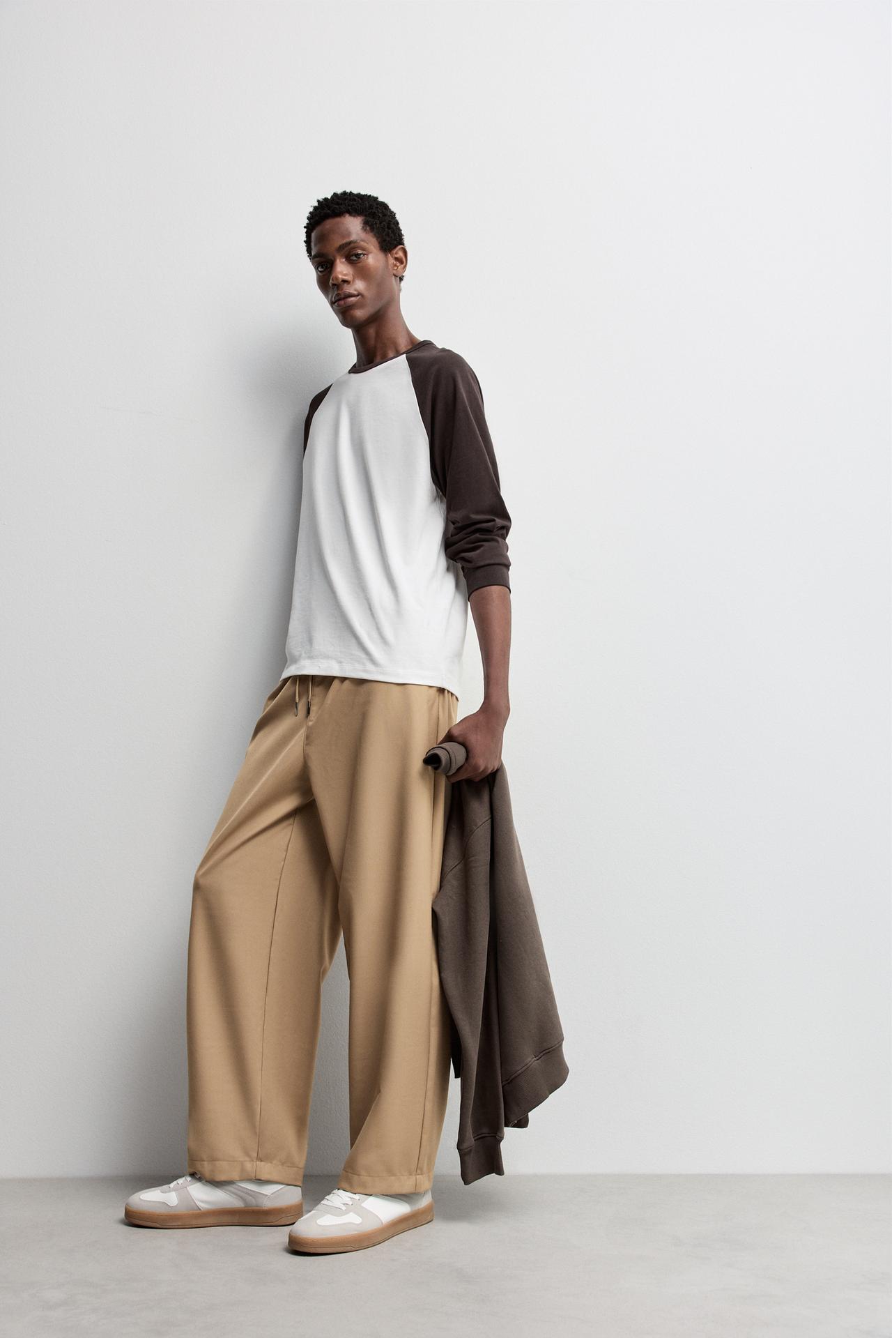 Baggy tailored joggers — DARK BEIGE