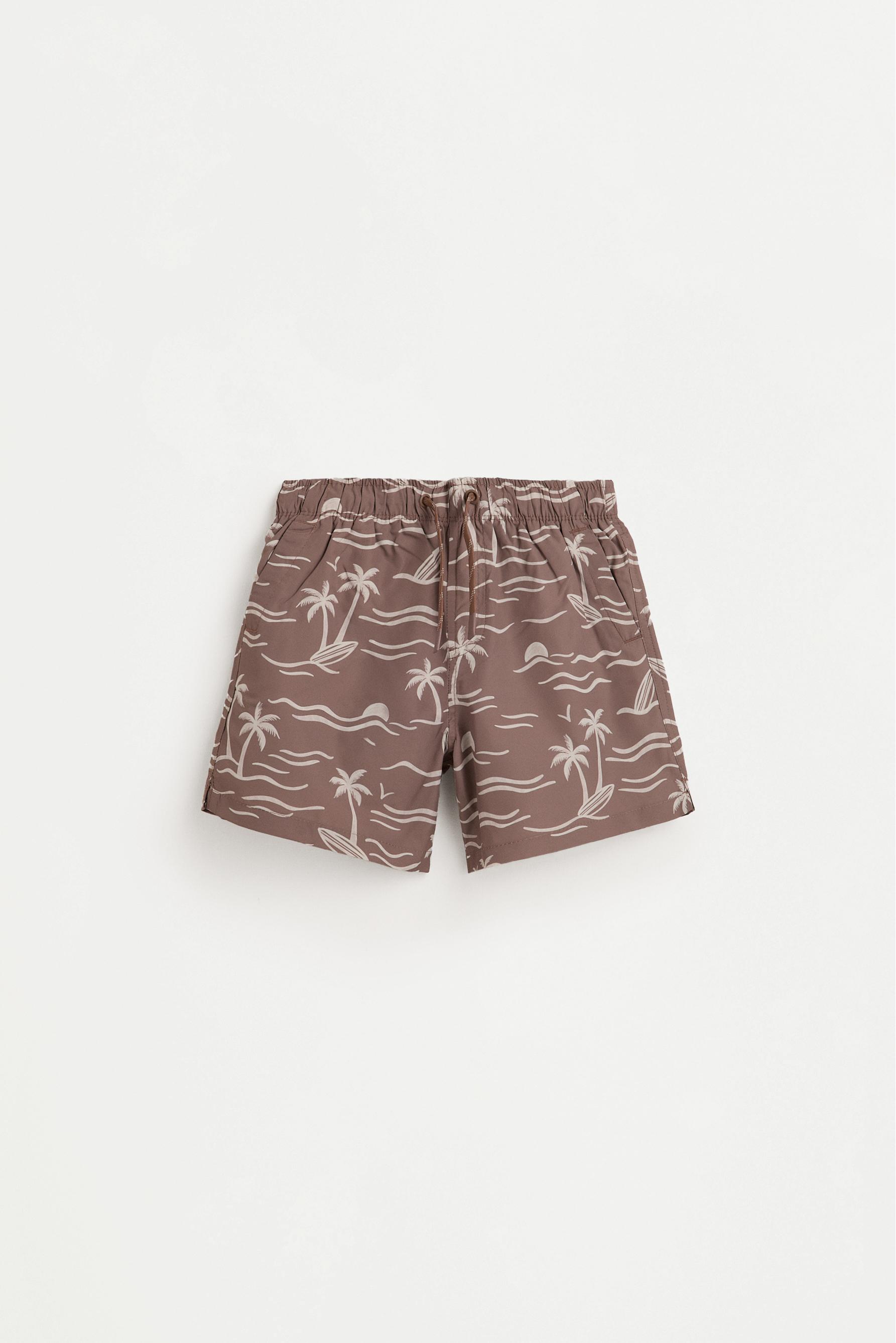 Printed swim shorts — MINK