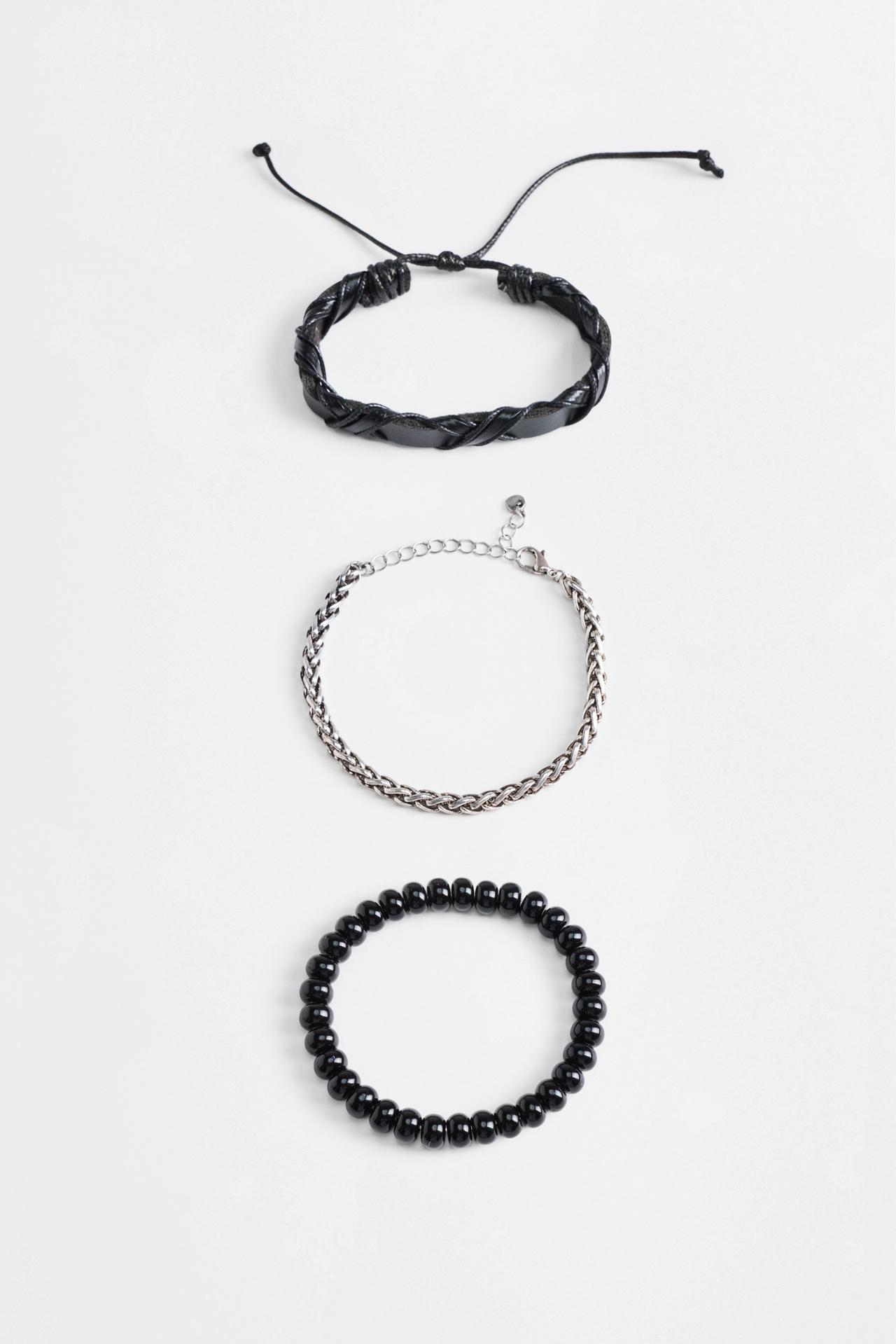Assorted Bracelets (Pack of 3) — BLACK