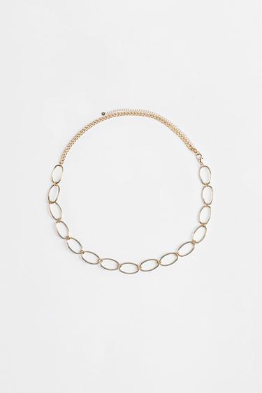 Oval chain belt — GOLD 2