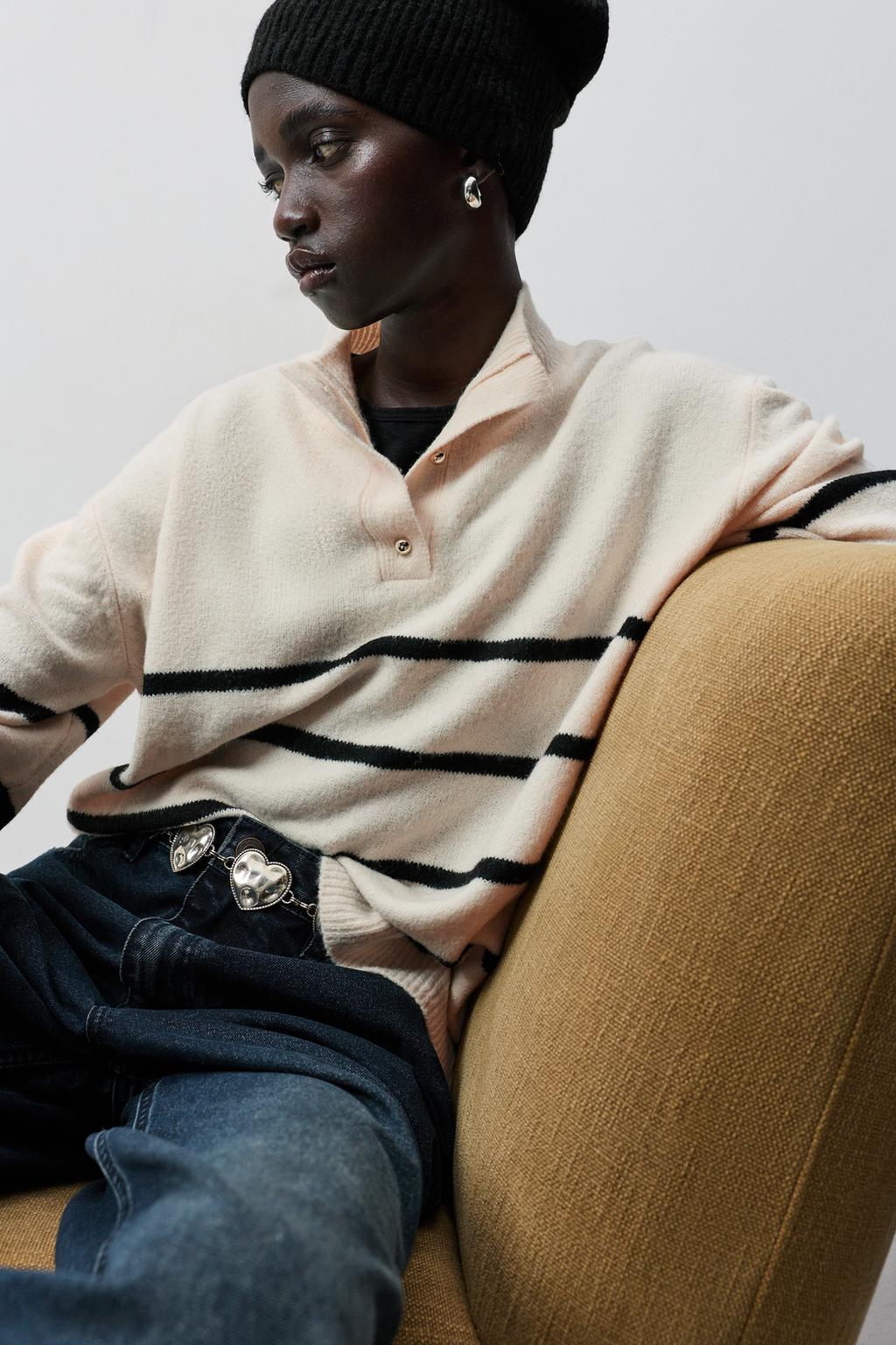 Jersey cuello perkins botones