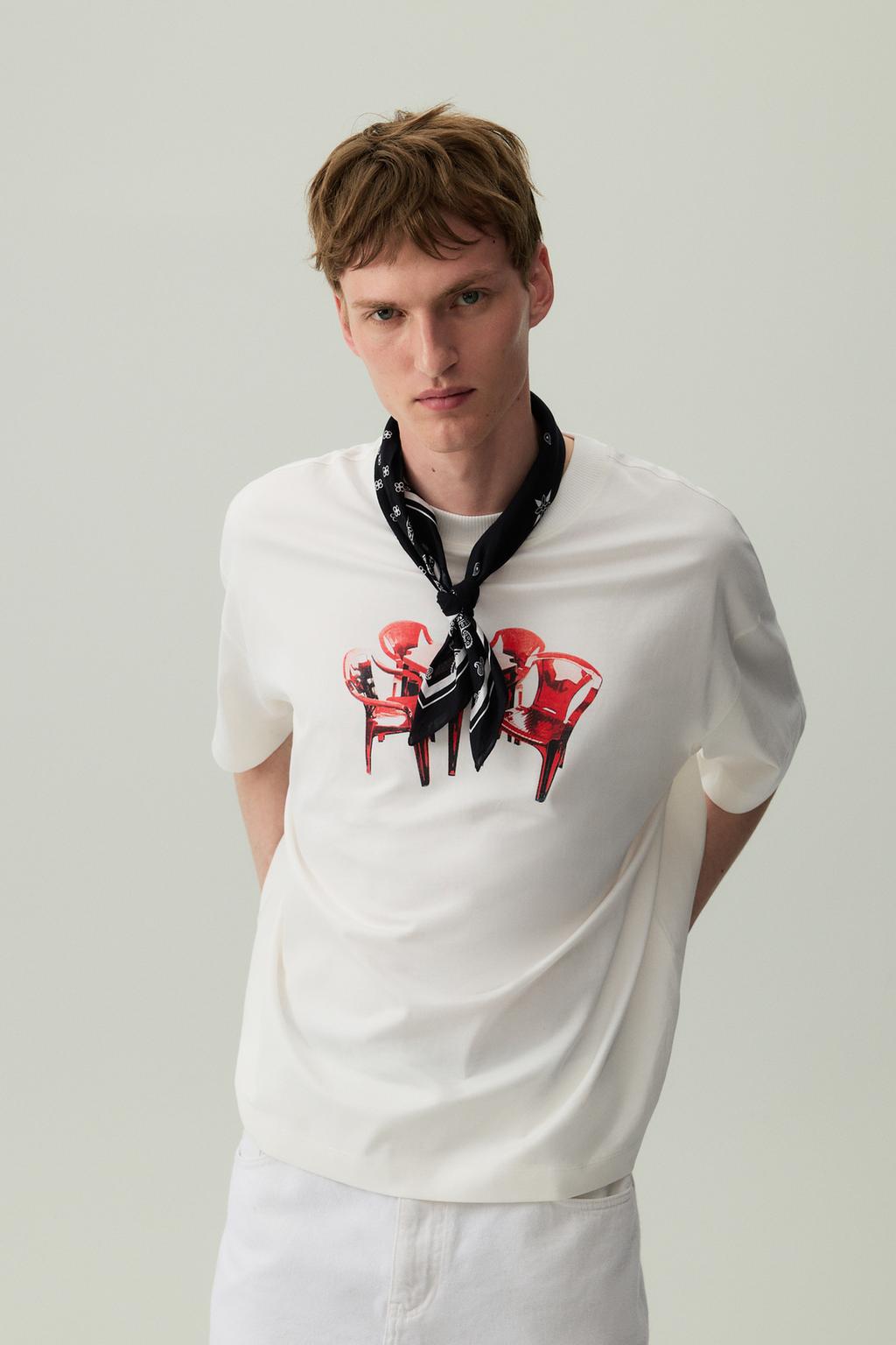 Printed boxy fit T-shirt