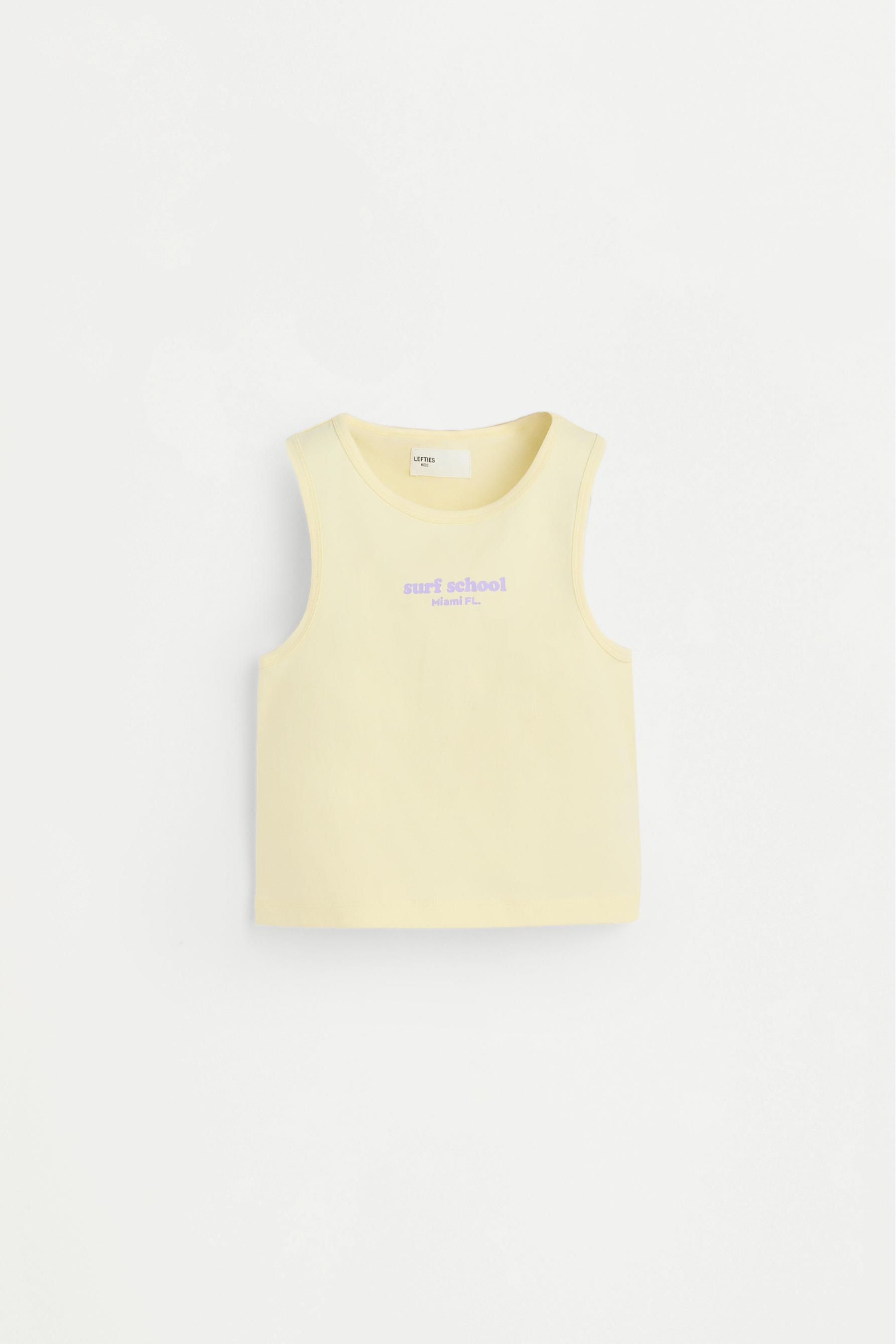 Text top and shorts set — YELLOW