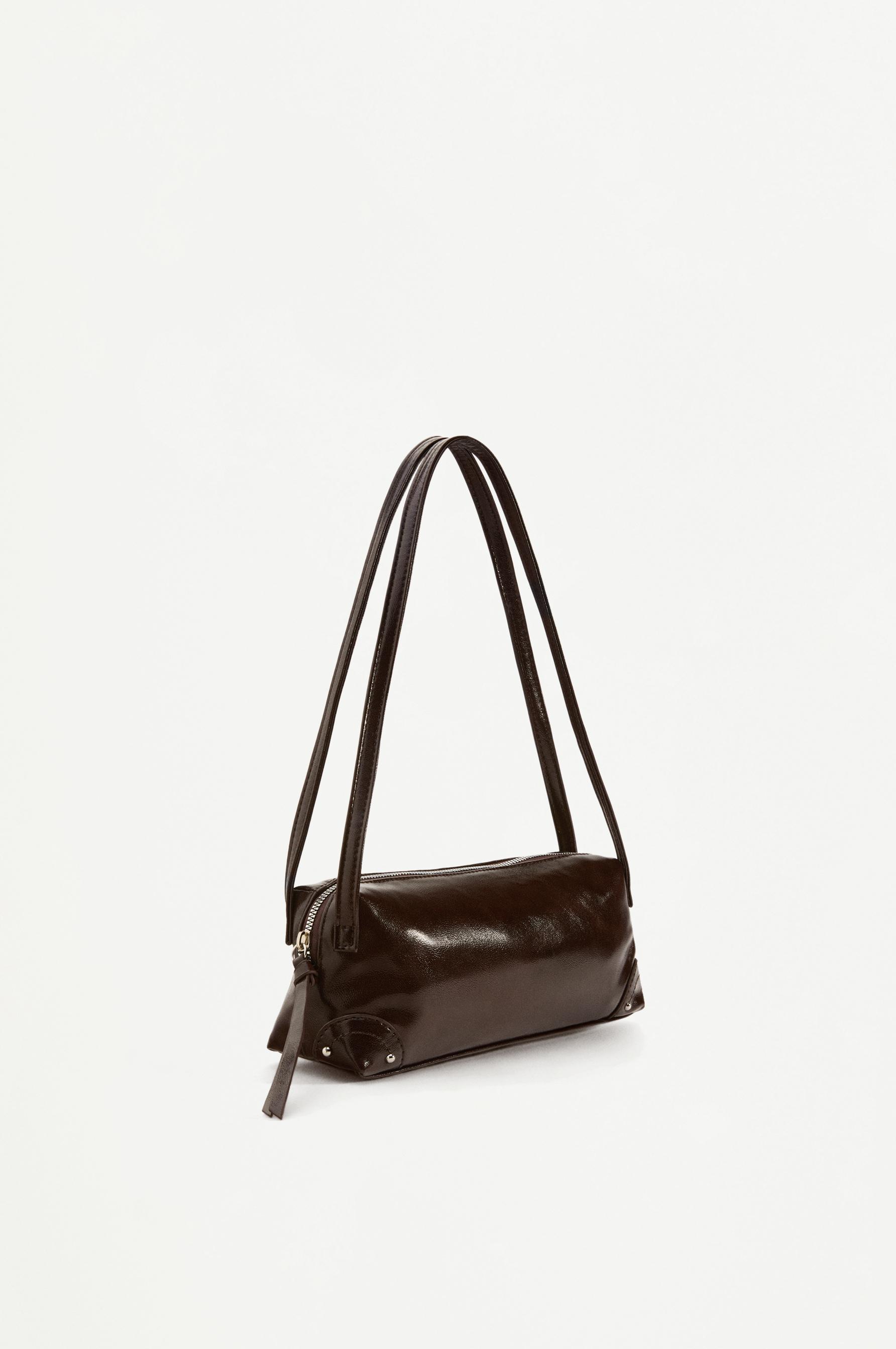 Double handle shoulder bag — BROWN