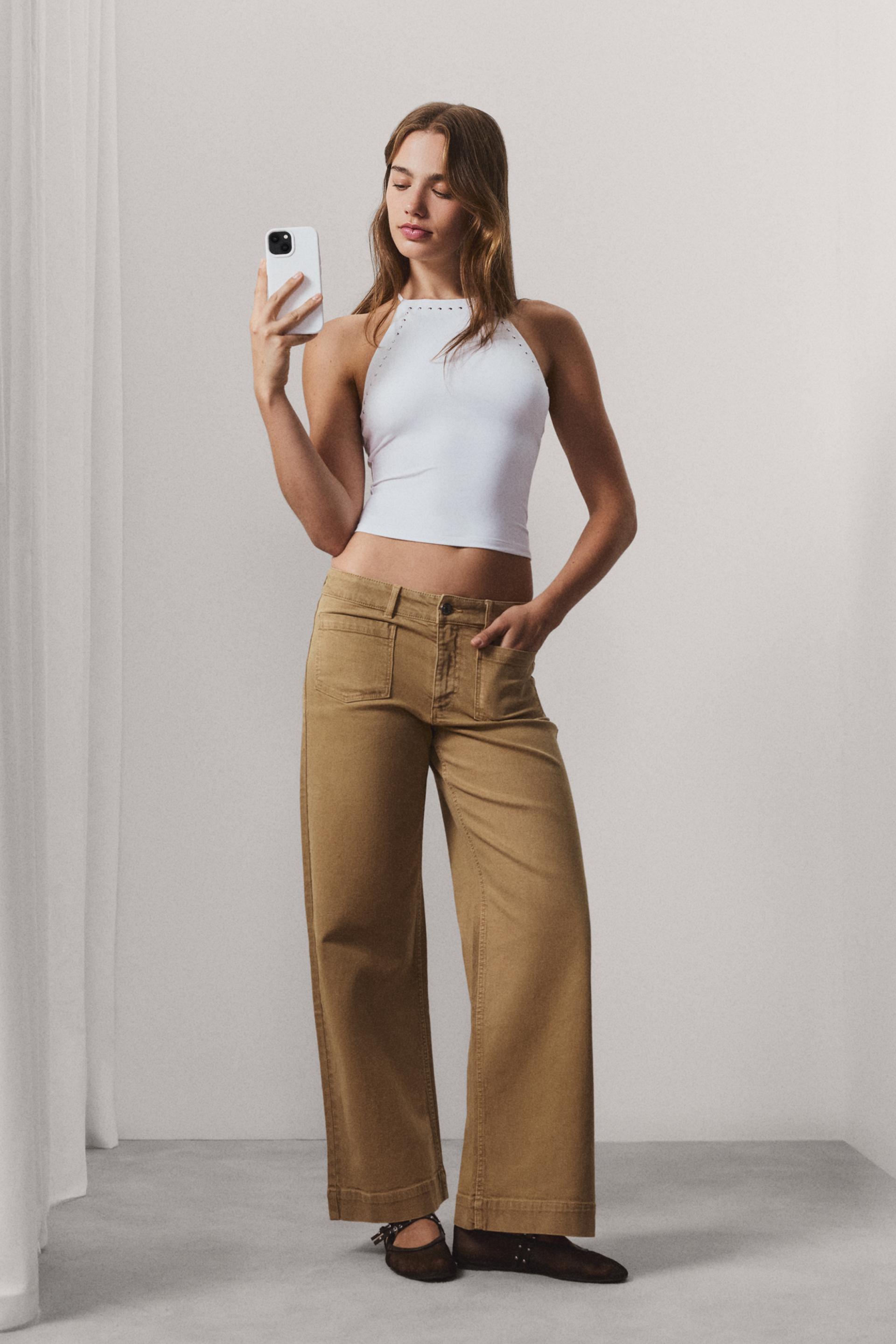 Culotte pocket jeans — MUSTARD
