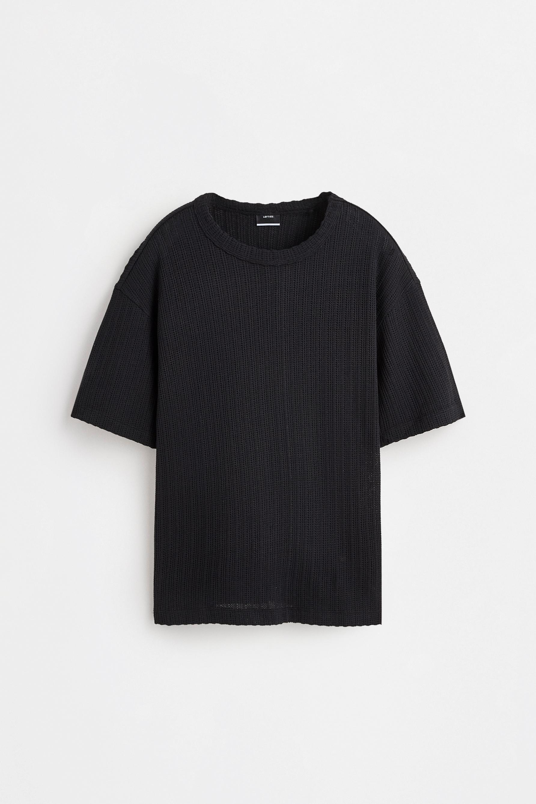 Texture T-shirt — BLACK