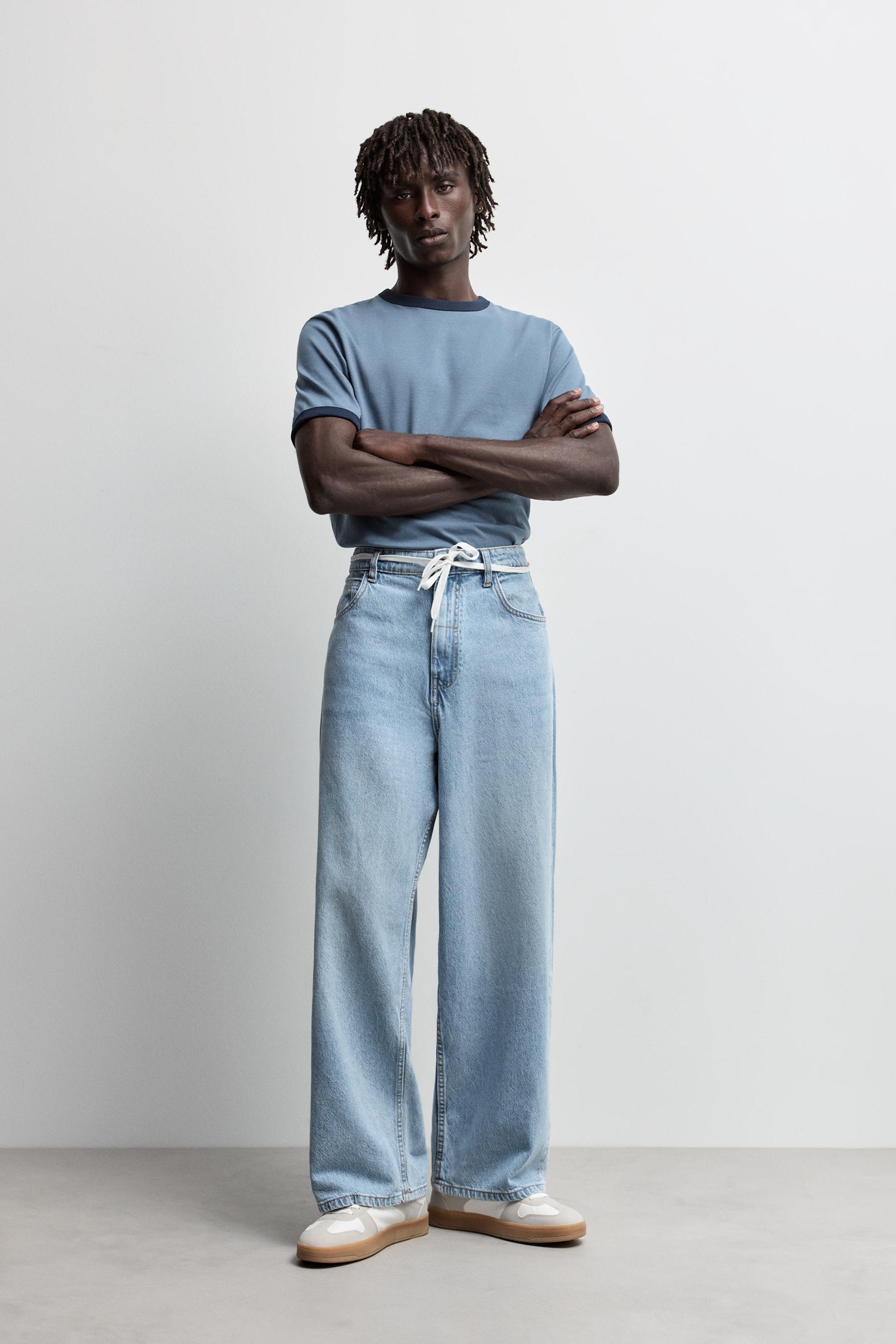 Contrast T-shirt — MEDIUM BLUE