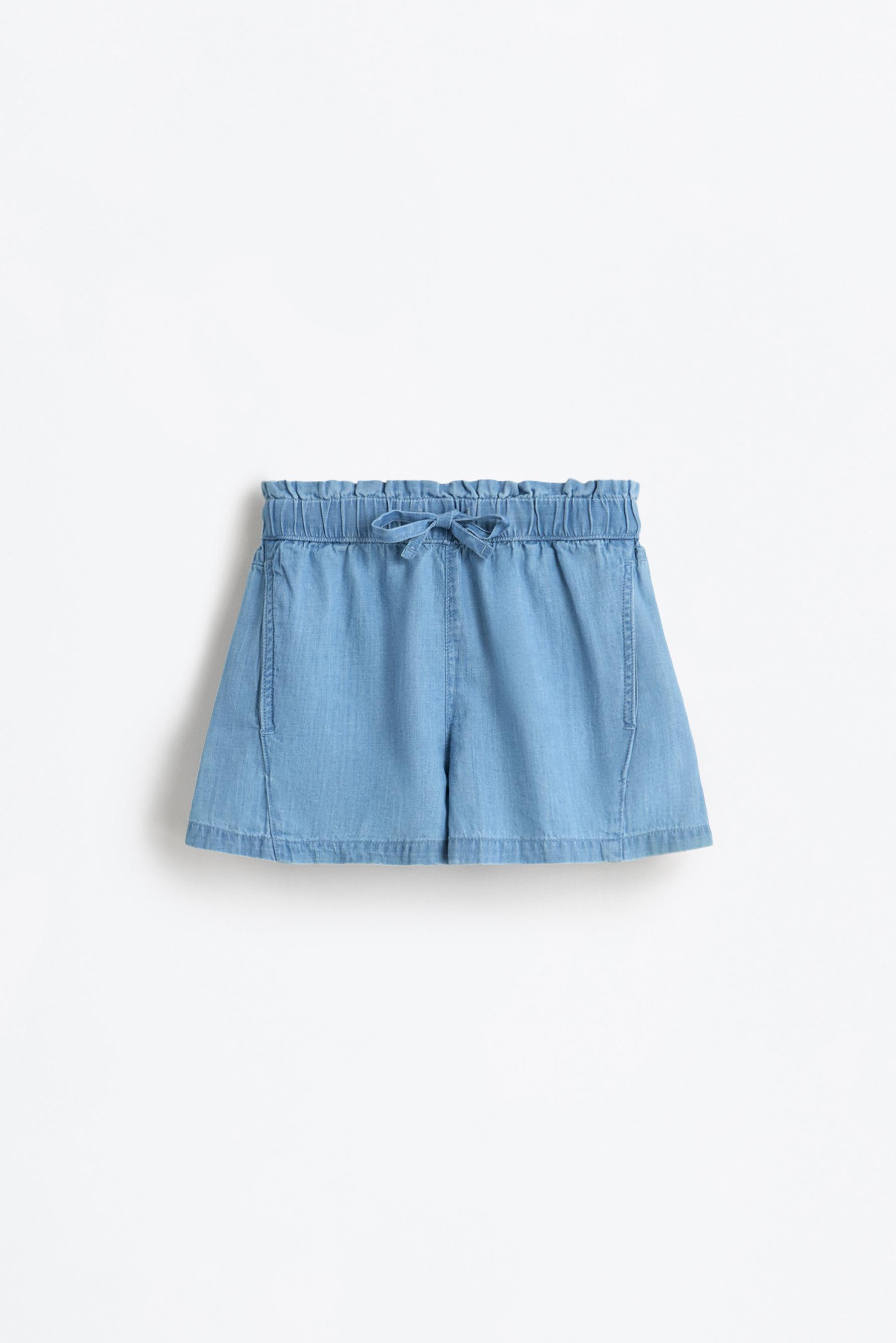 Lightweight denim shorts — PALE BLUE