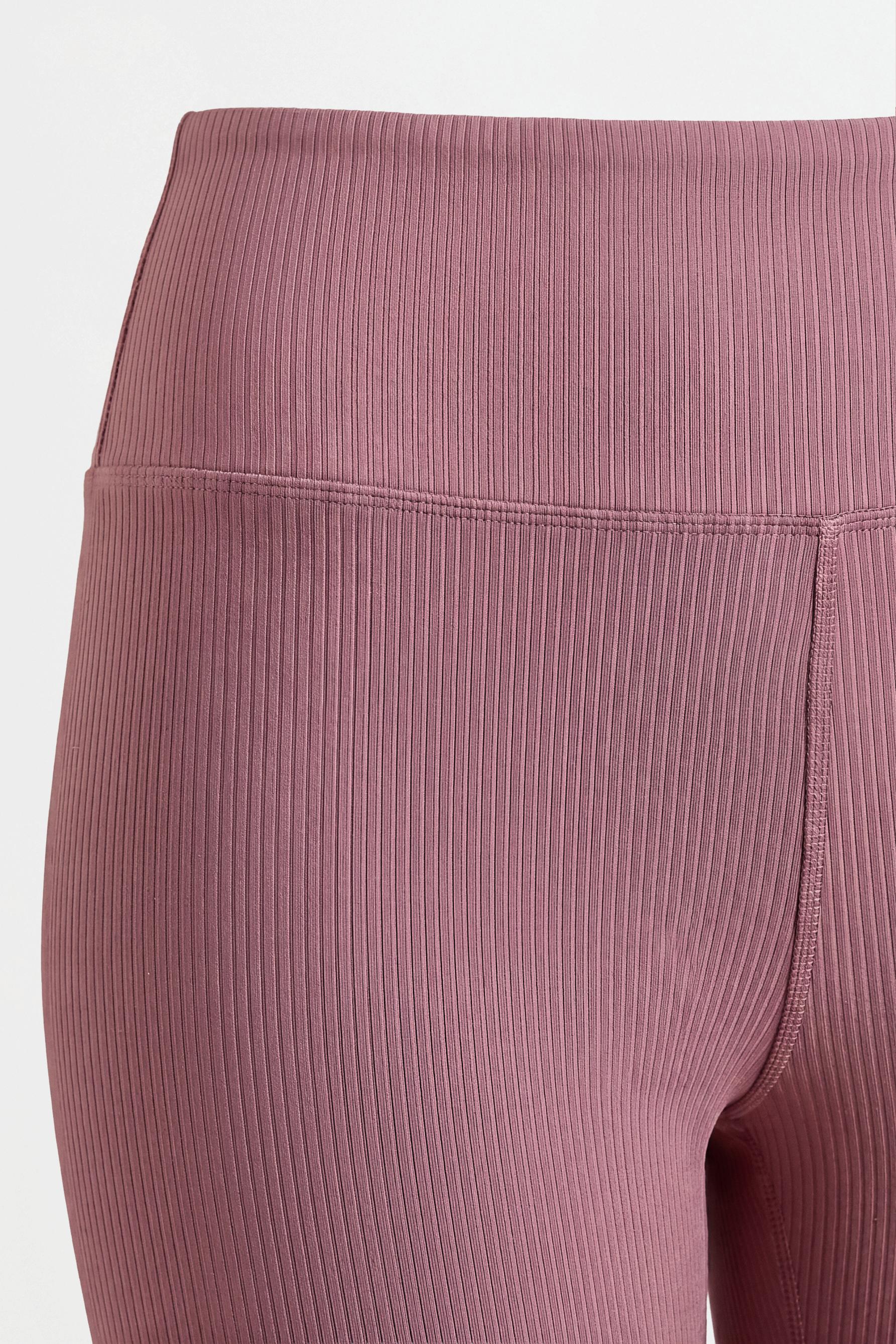 Ribbed sports leggings — PINK