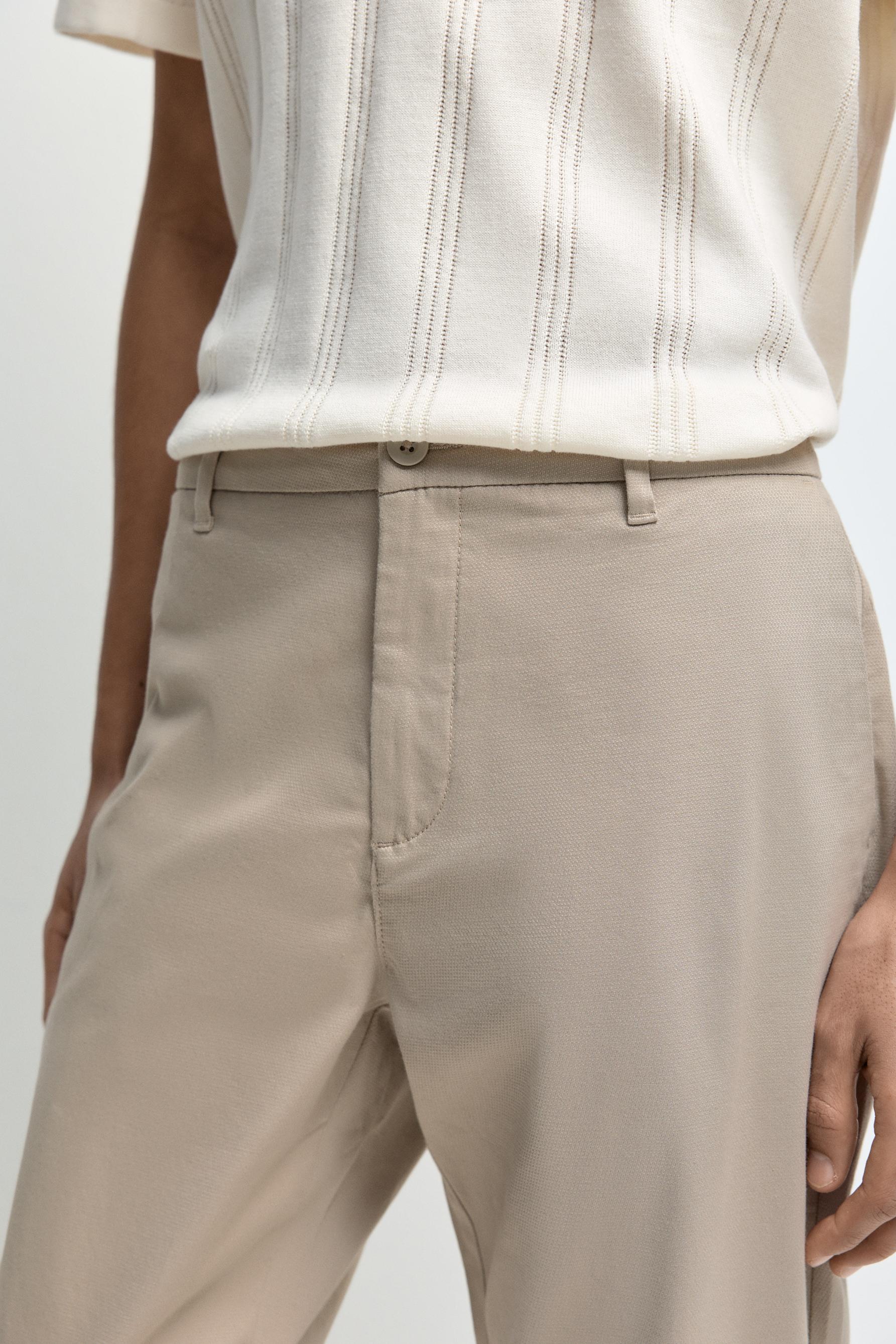 Slim fit chino trousers — SAND