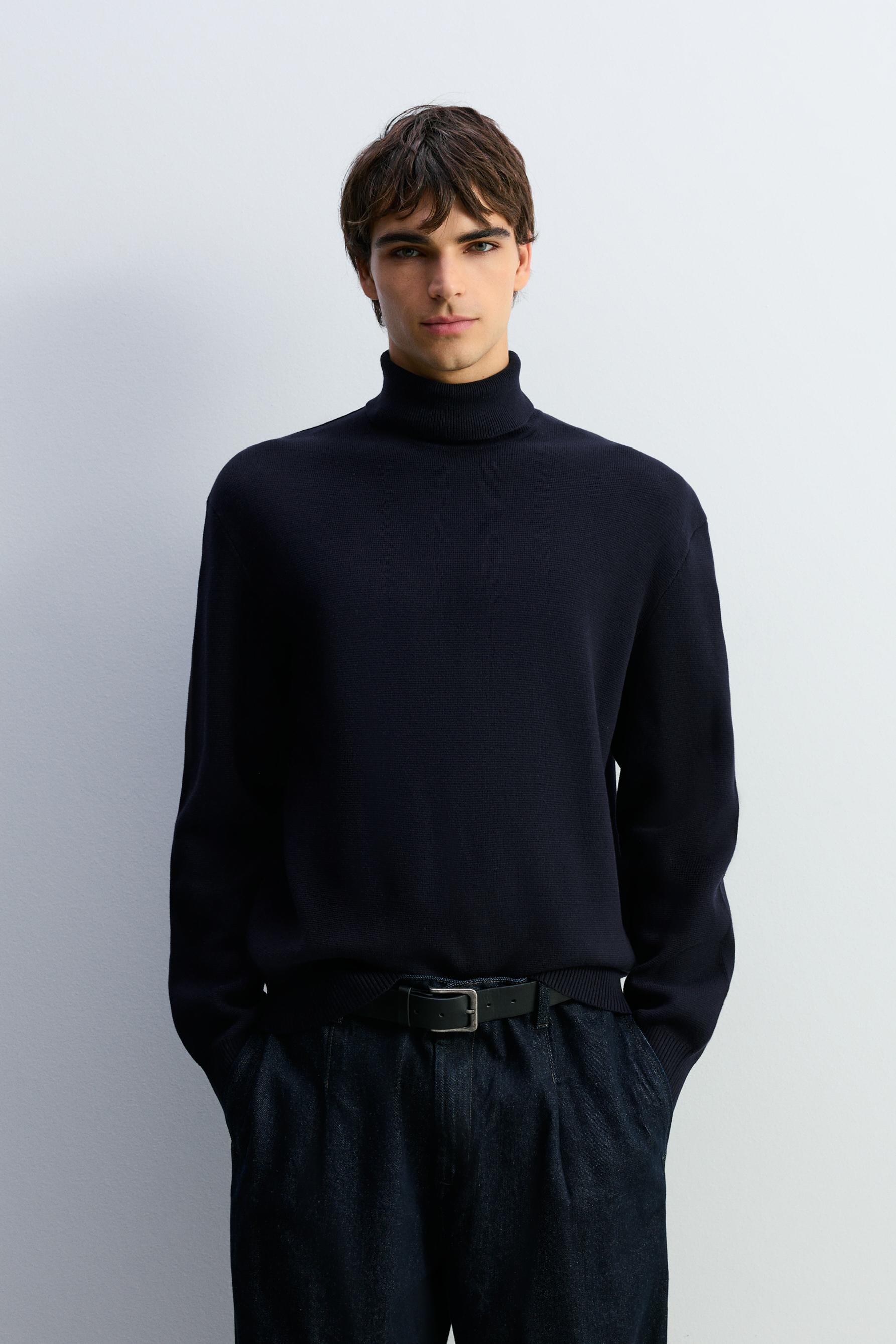 Jersey cuello vuelto compacto