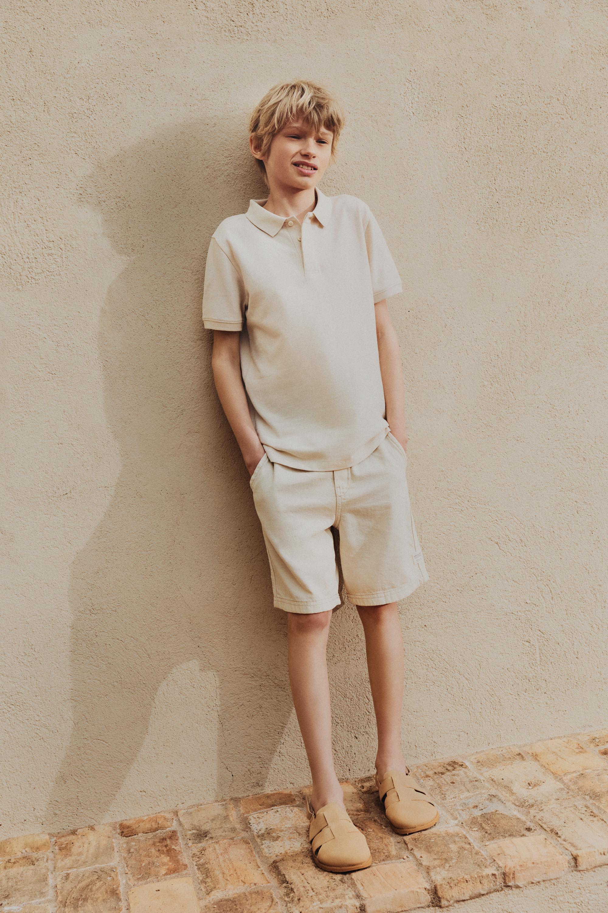 Denim jogger Bermuda shorts — OFF WHITE