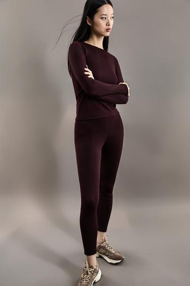 Medium-weight thermal leggings (-7ºC to 9ºC) — DARK BURGUNDY 5