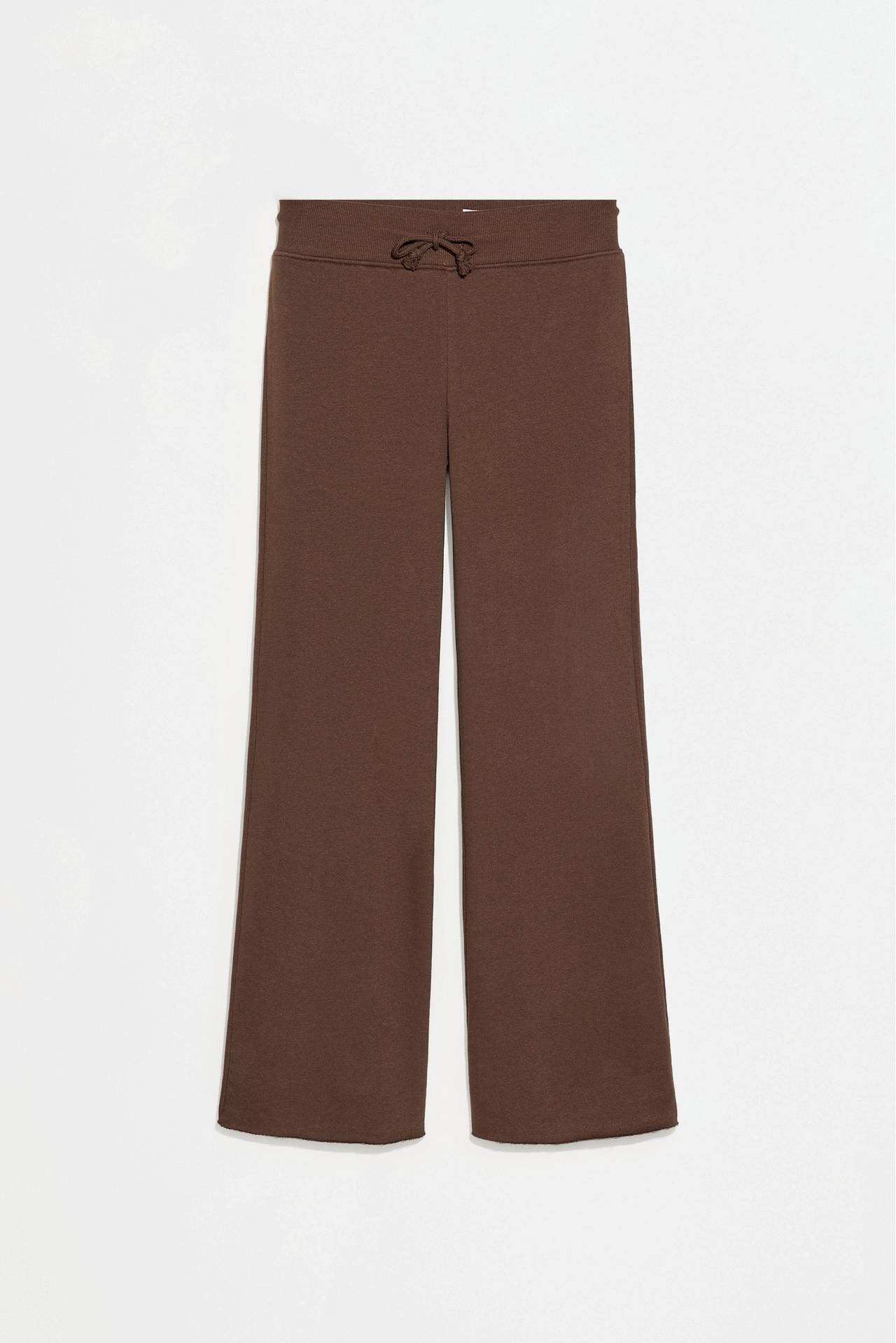 Wide-leg tracksuit trousers — CHOCOLATE