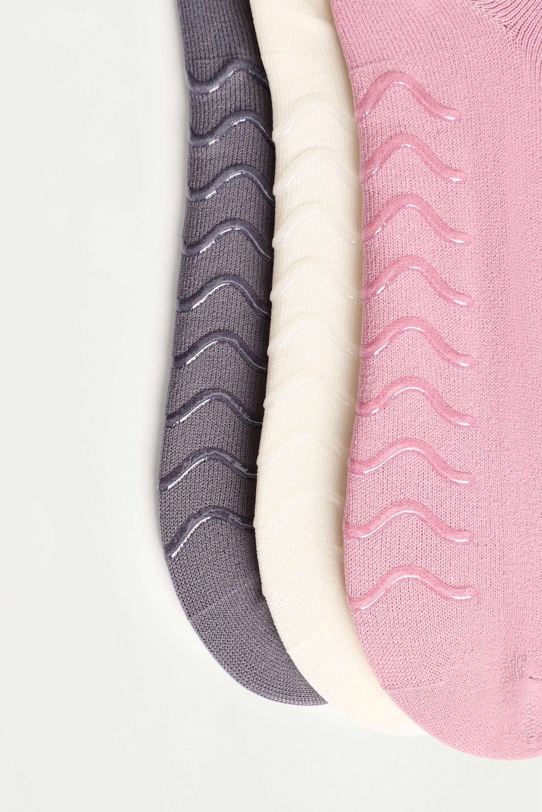 Non-slip sports ankle socks (3-pack) — MAUVE PINK