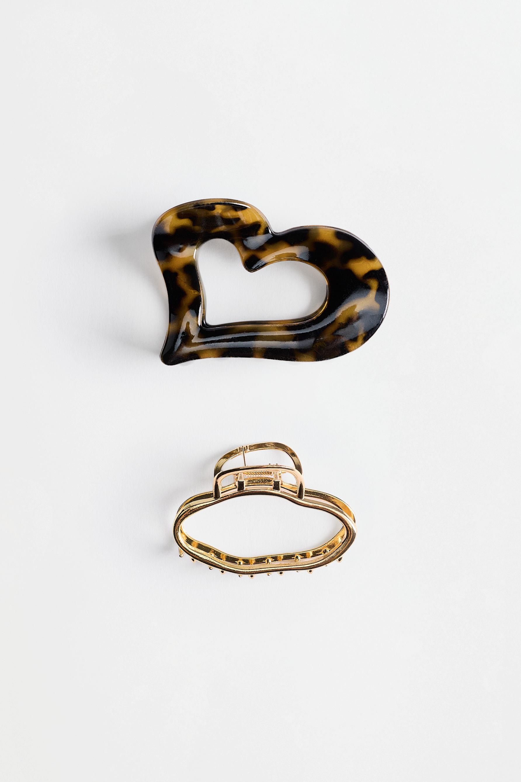 Combined hair clips (2-pack) — GOLD