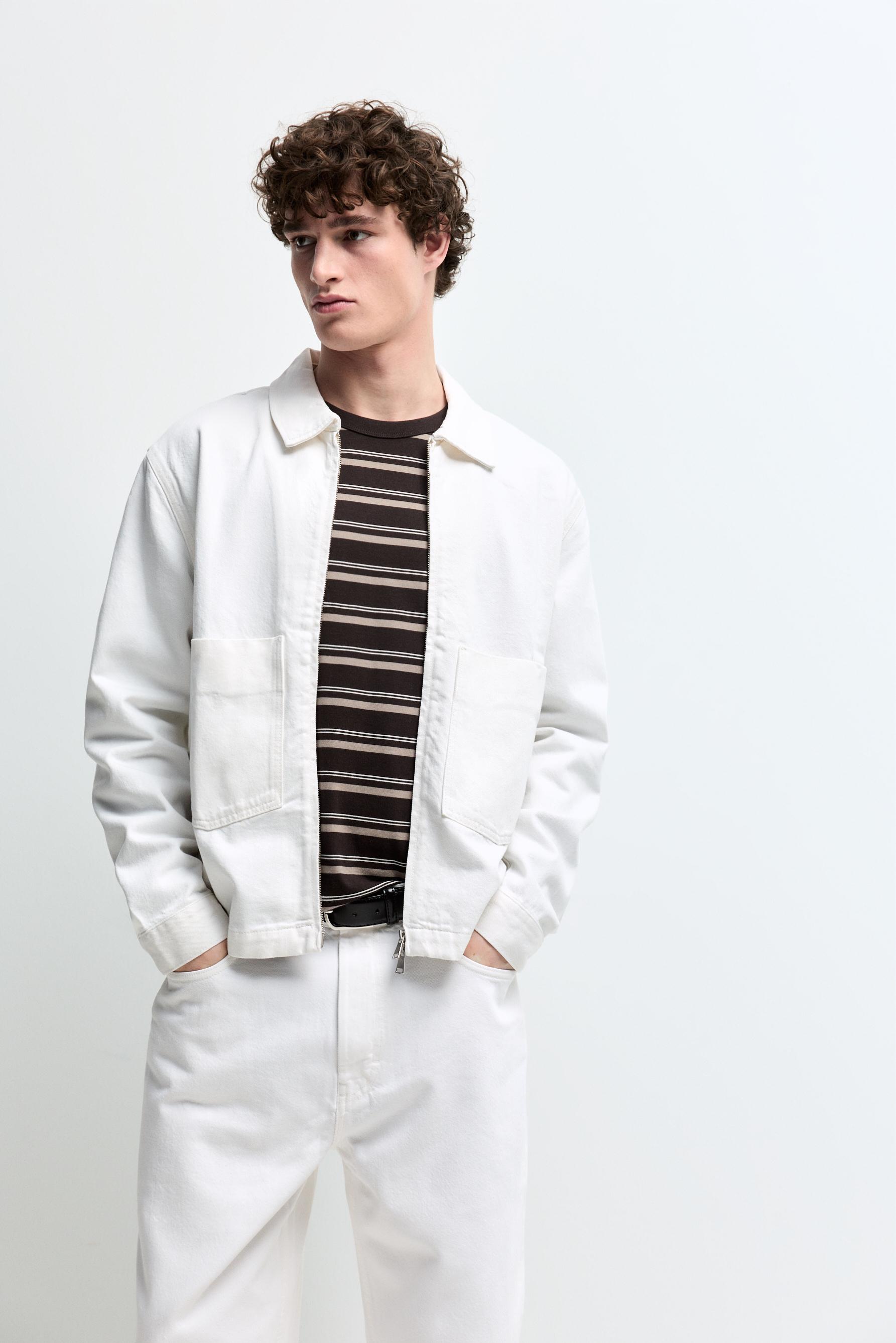 Sobrecamisa denim cremallera bolsillos