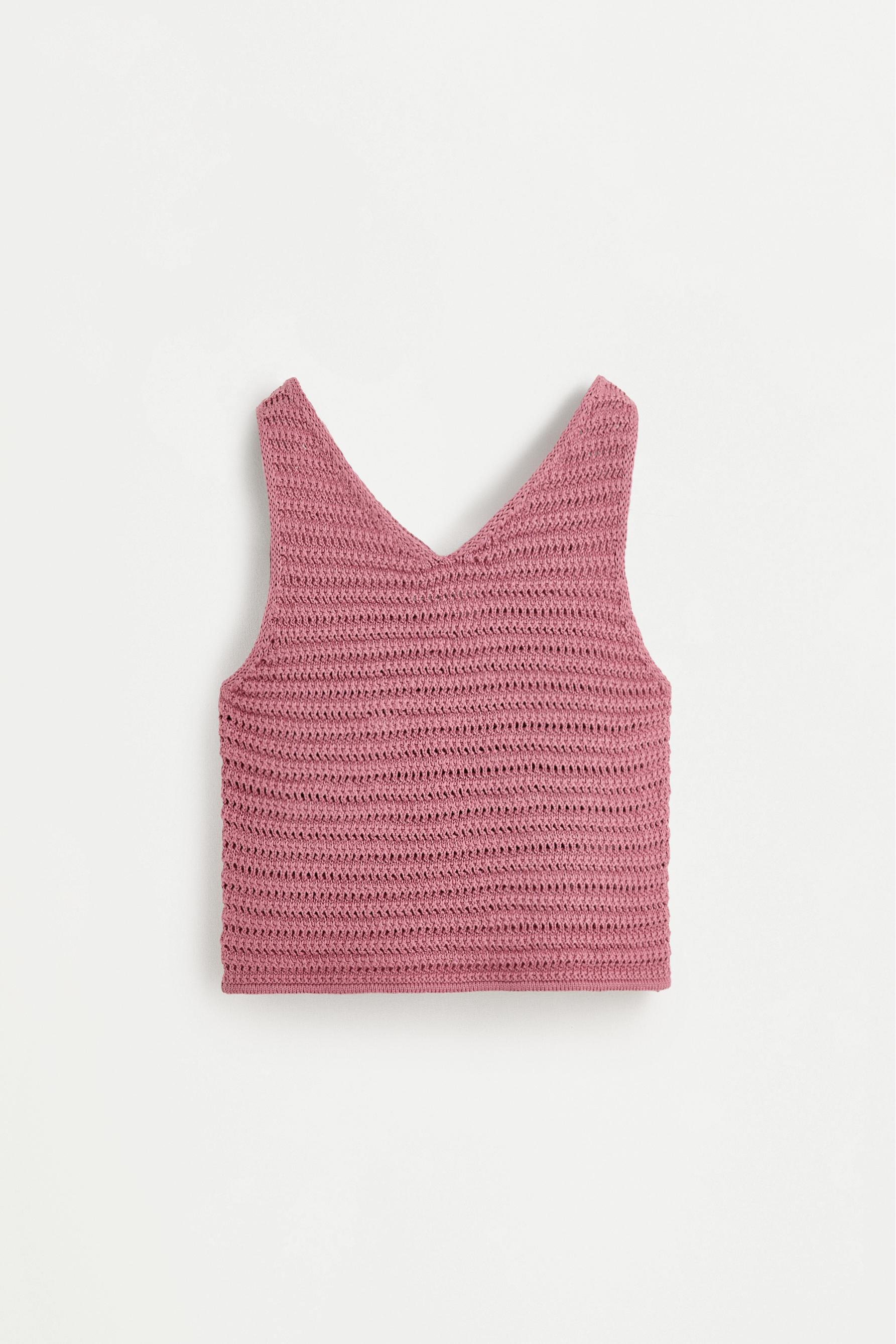 Cutwork top — PINK