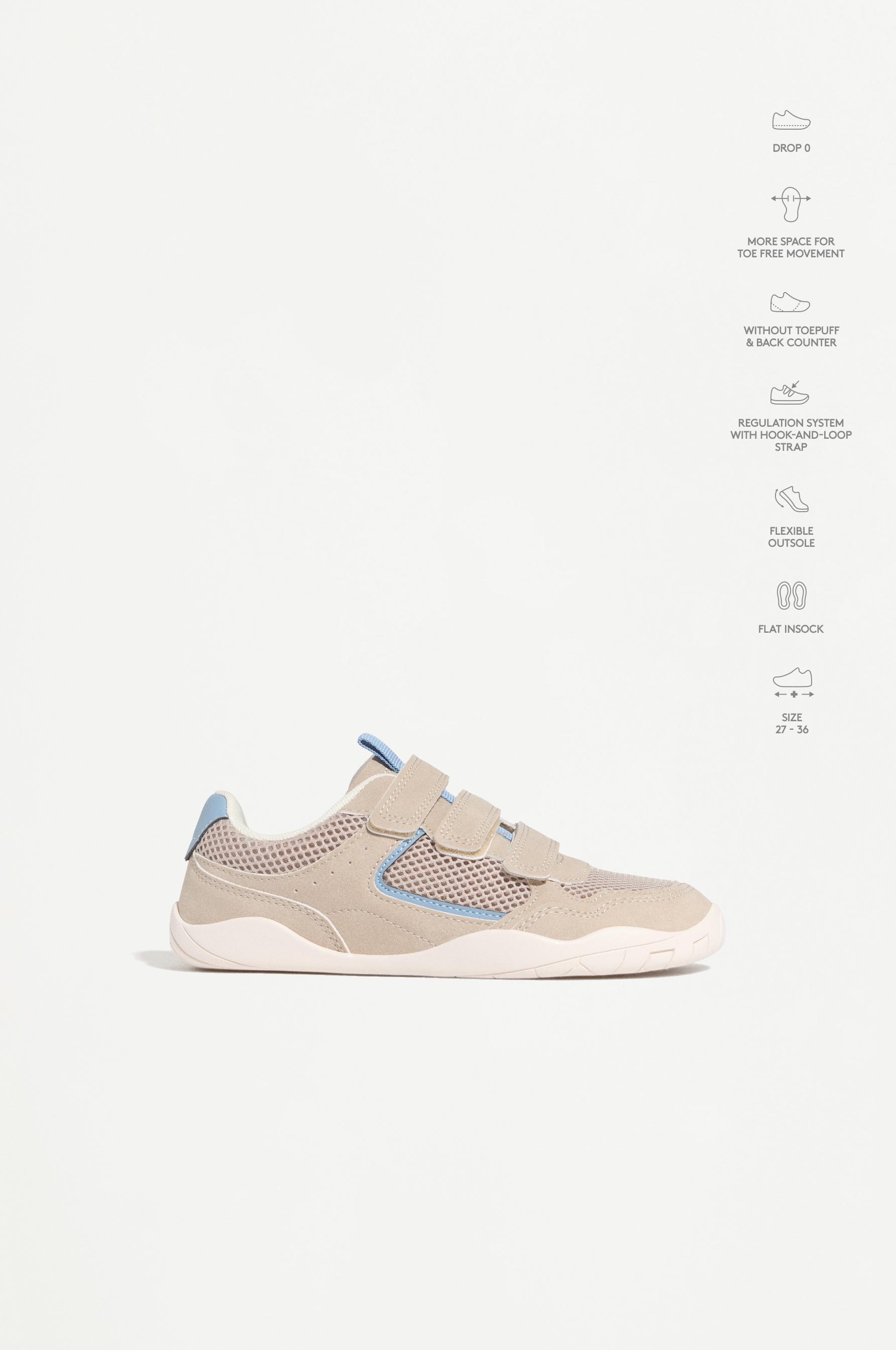 BAREFOOT MESH SNEAKERS — BROWN