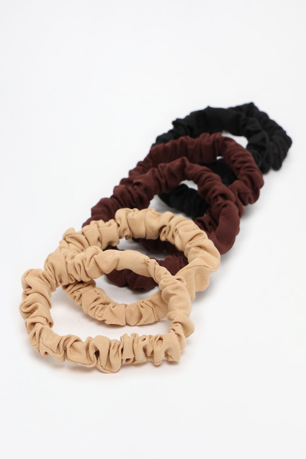 Pack of 6 basic scrunchies