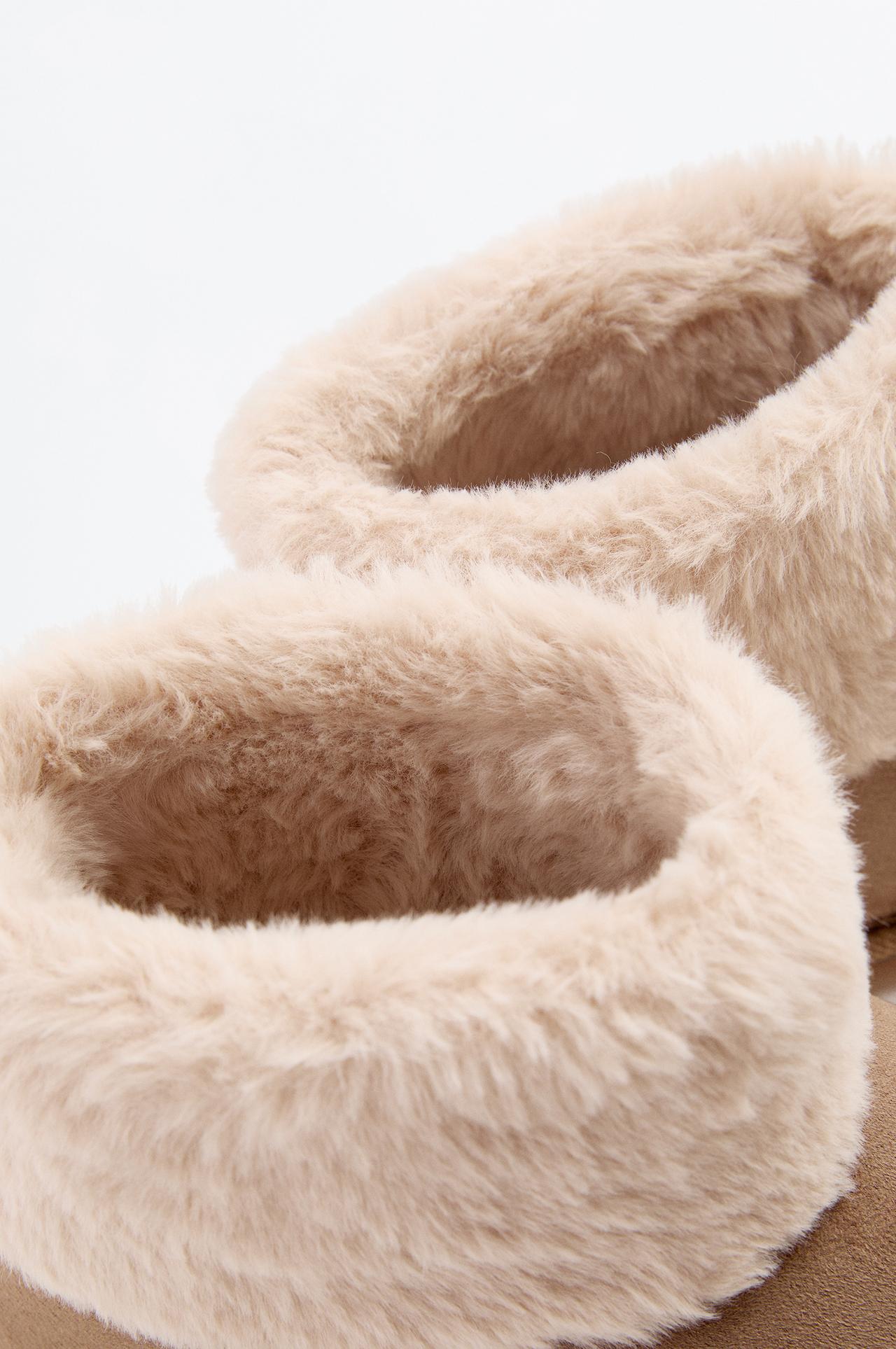 Ankle house slippers — LEATHER