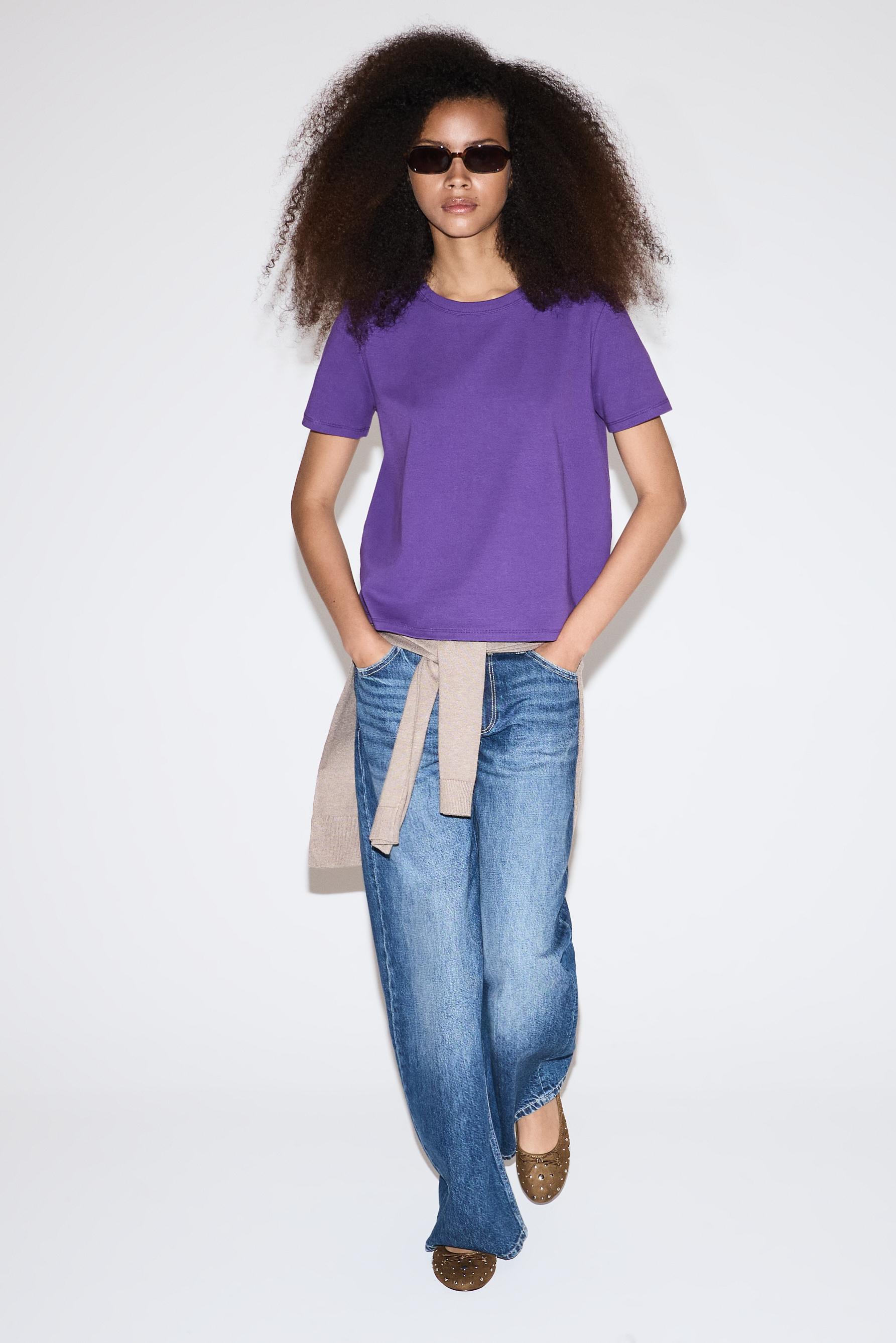 Basic short sleeve T-shirt — LILAC