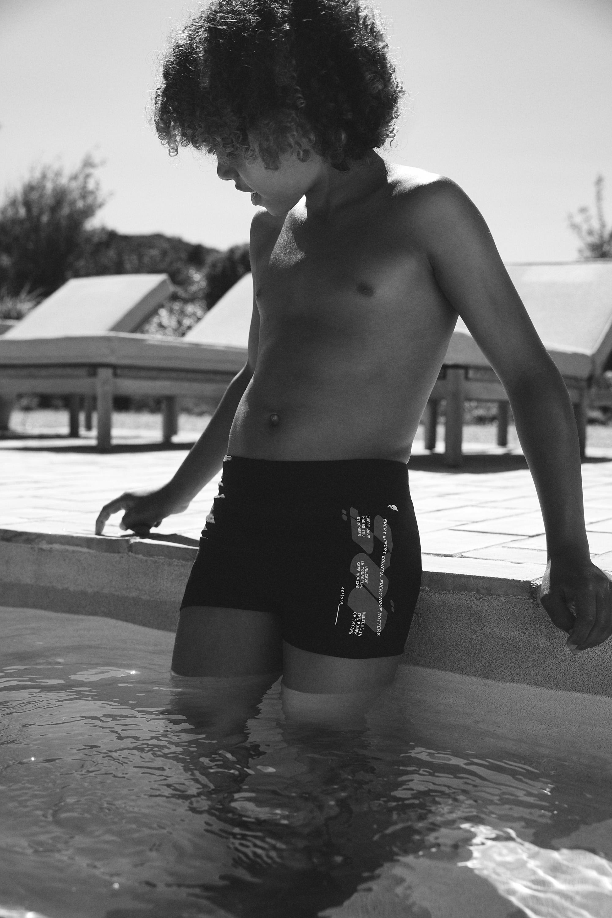 Boxer swimsuit — BLACK