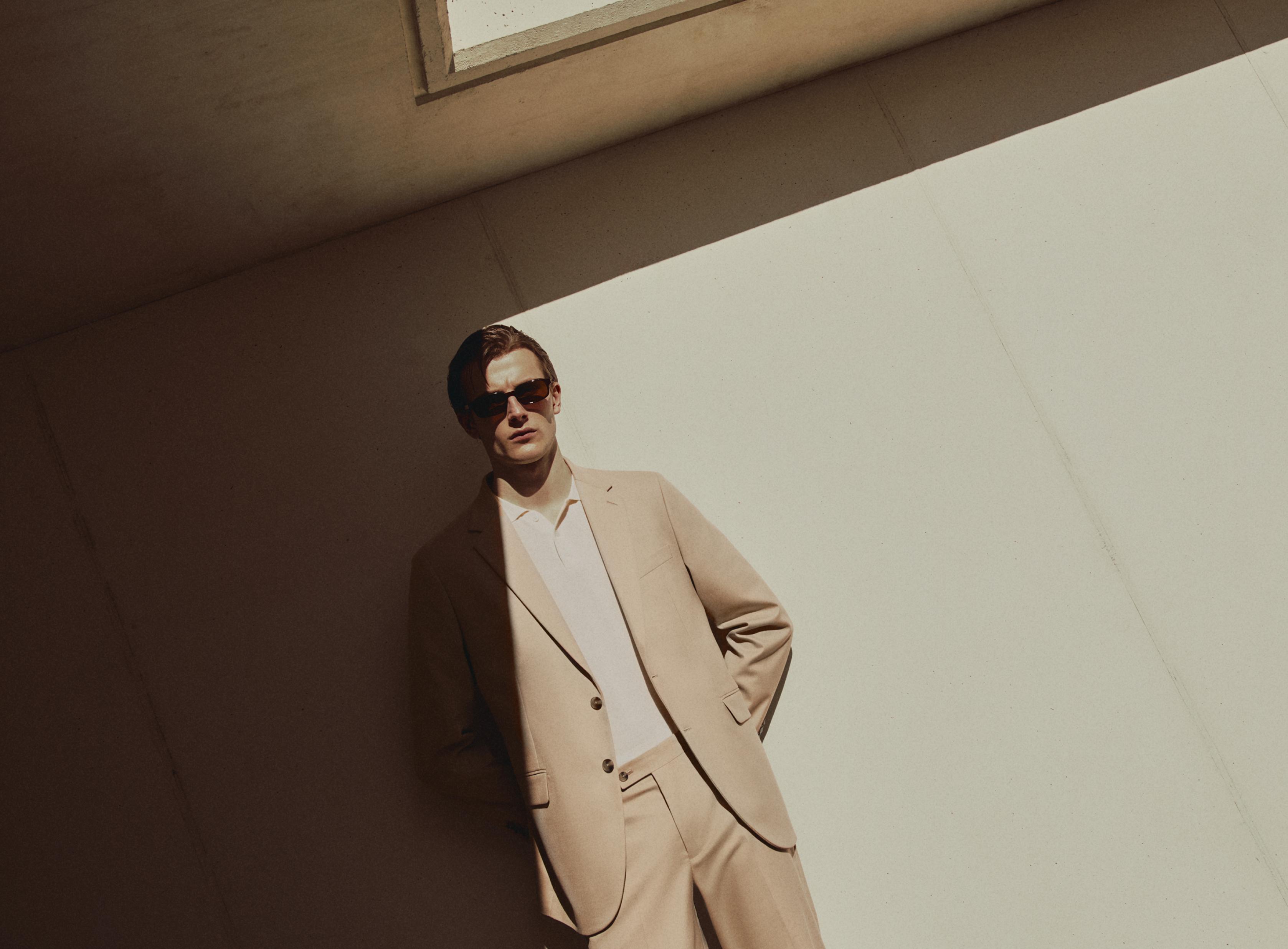 100% linen suit trousers — ECRU