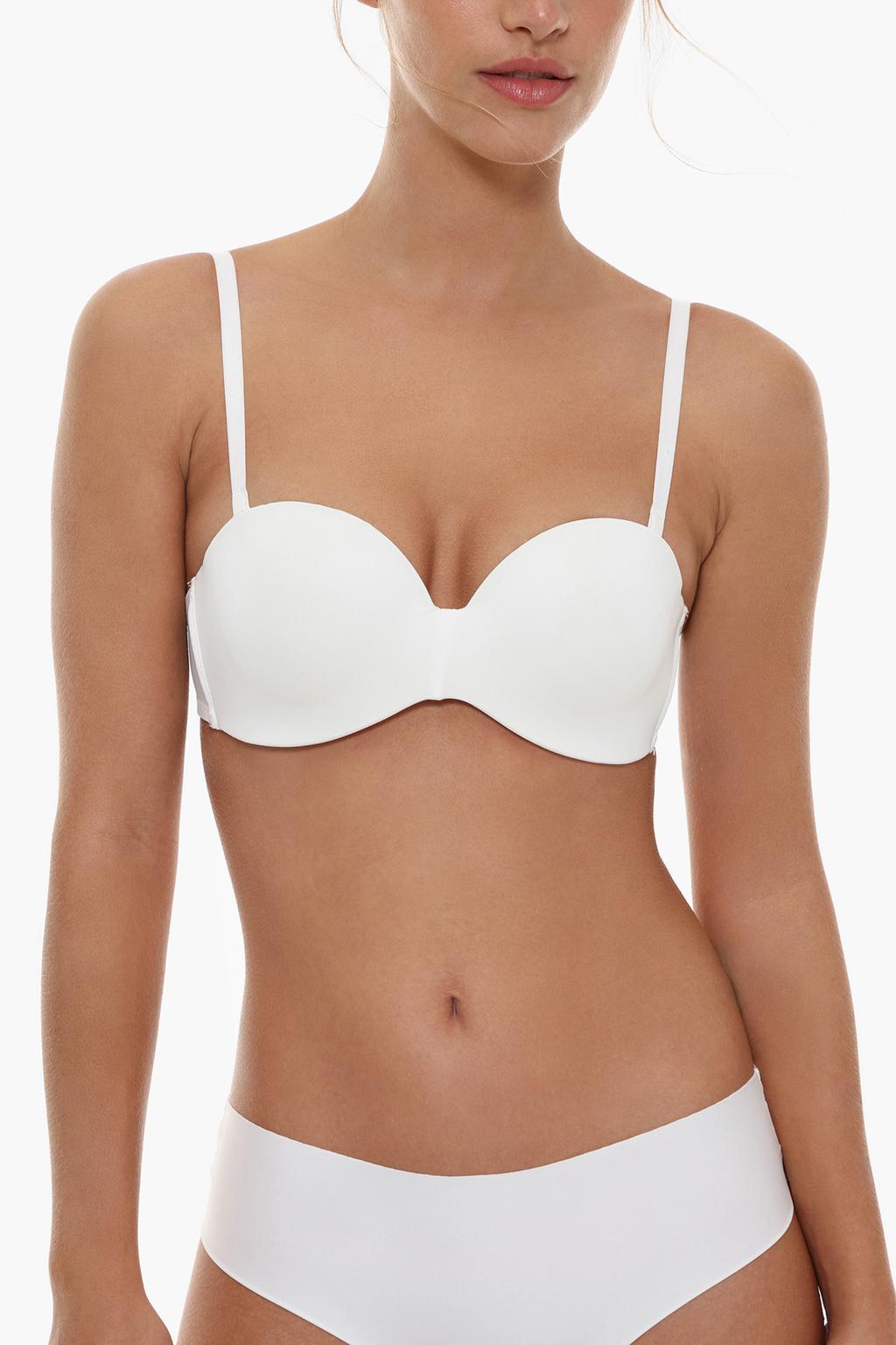 Microfibre push-up balconette bra