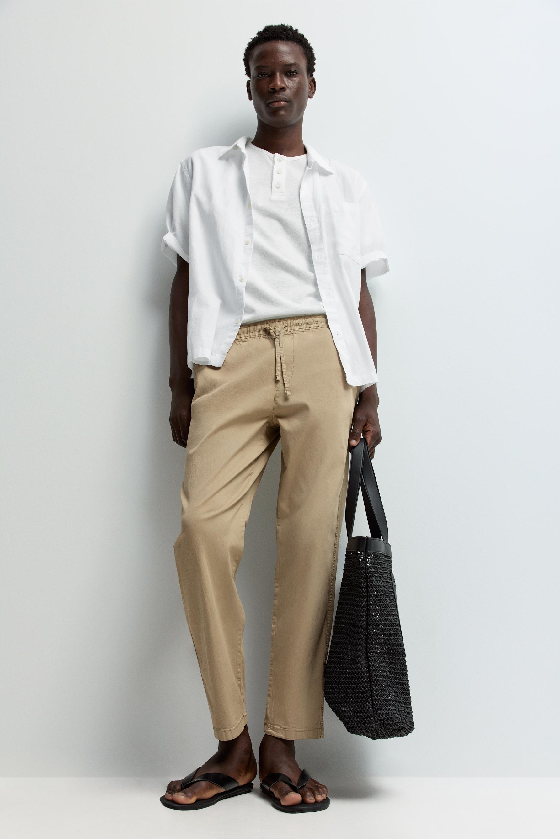 Slim fit jogger trousers — SAND