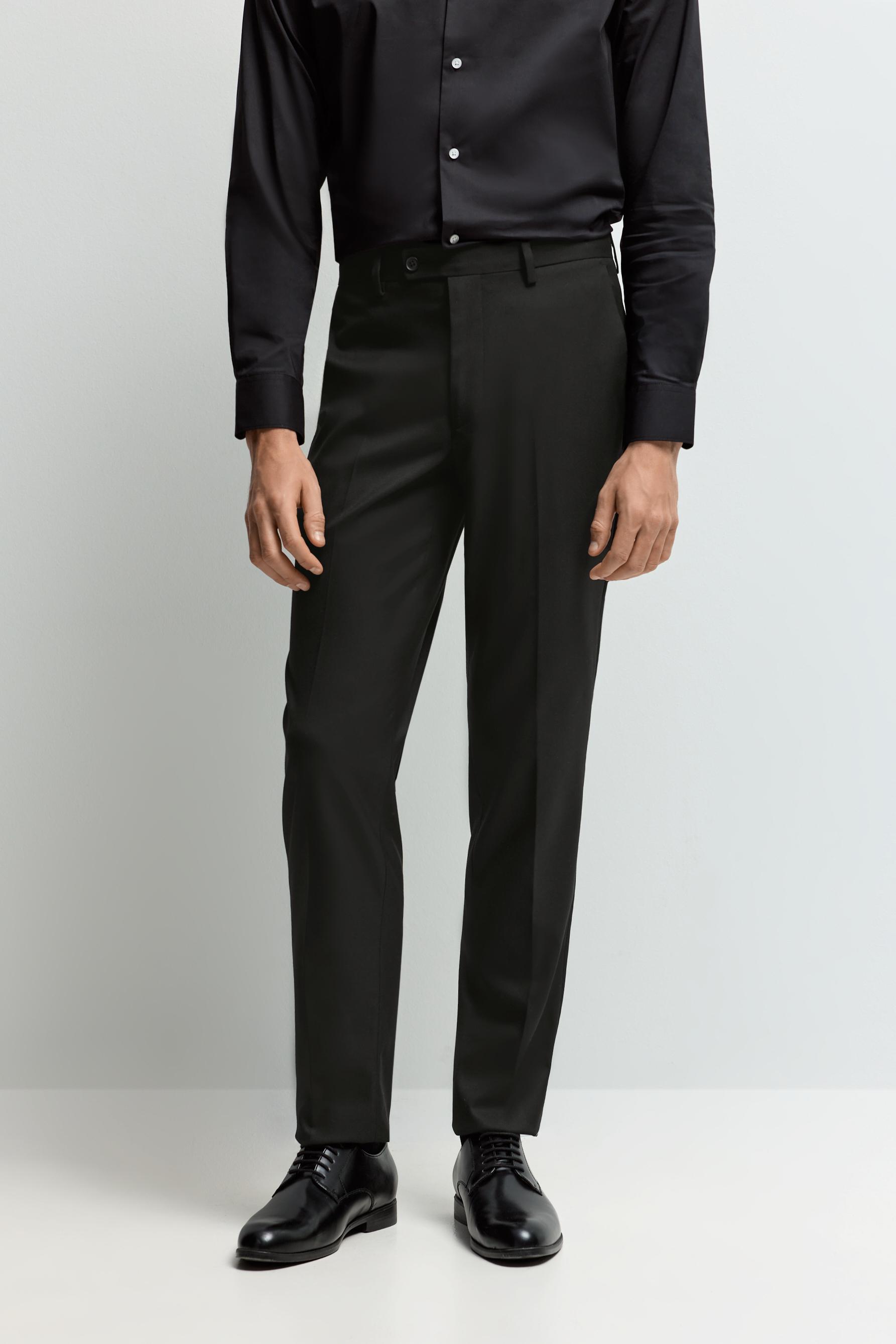 Slim fit suit trousers — BLACK