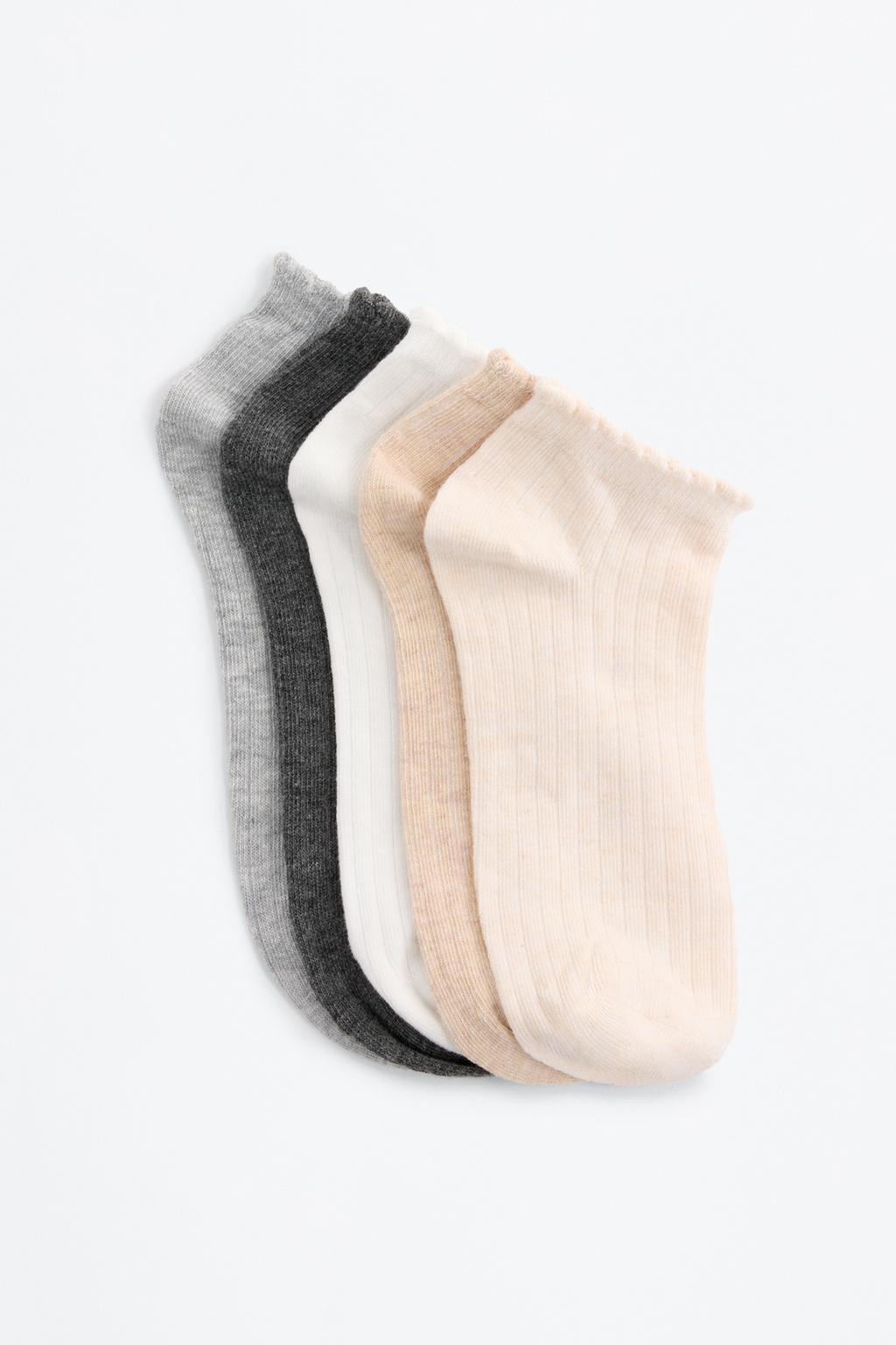 5-pack of ribbed ankle socks