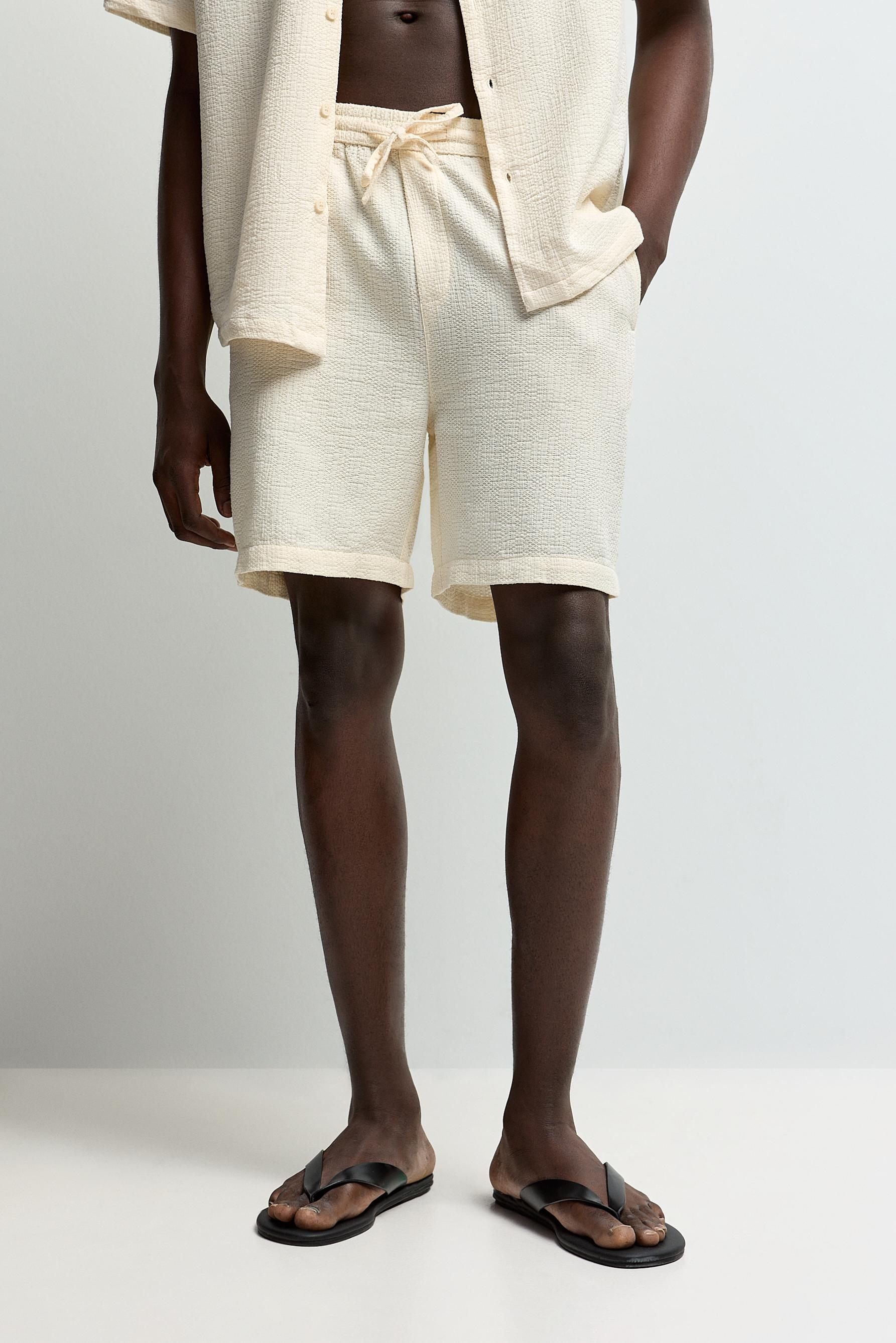 Jacquard Bermuda shorts — OFF WHITE