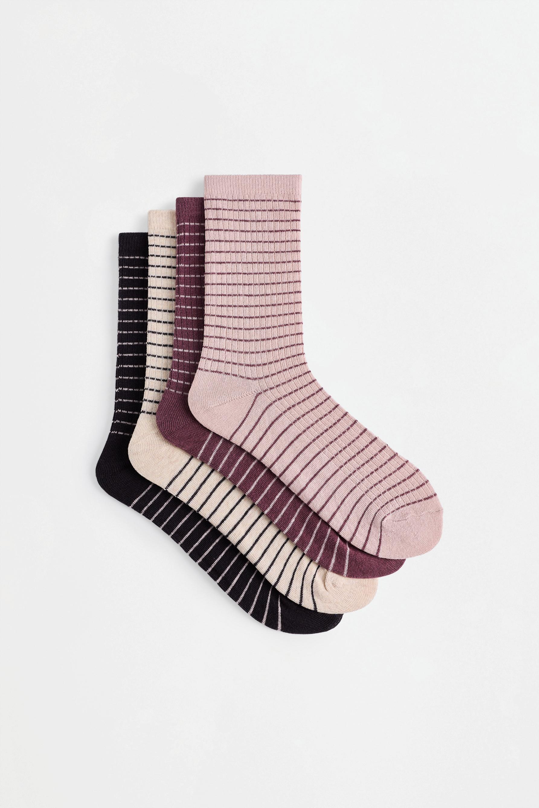 Calcetines largos rayas (Pack 4)