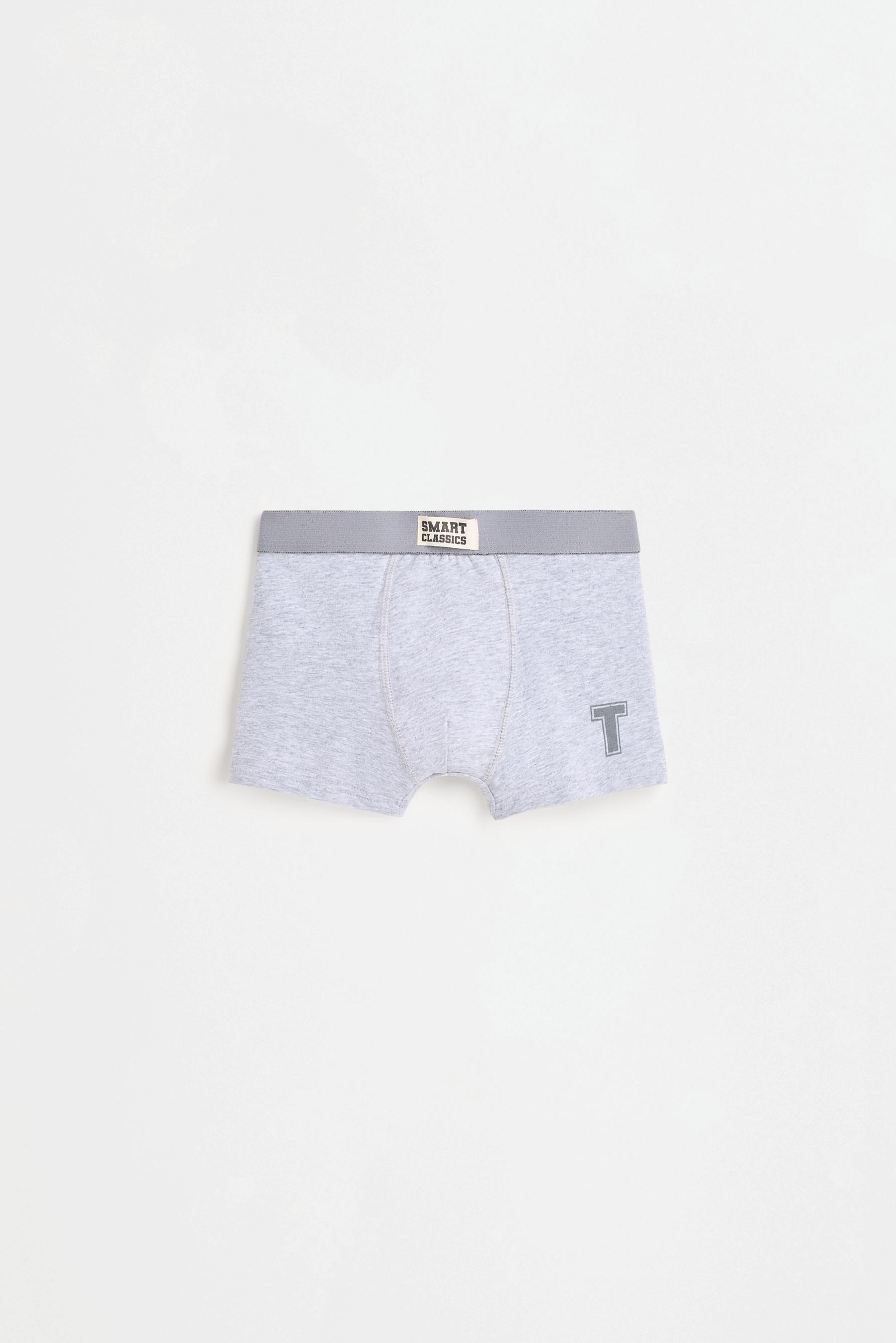 Letter print boxer briefs (7-pack) — GREYISH GREEN