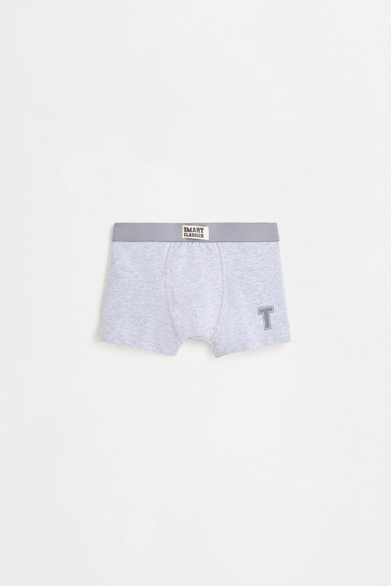 Letter print boxer briefs (7-pack) — GREYISH GREEN