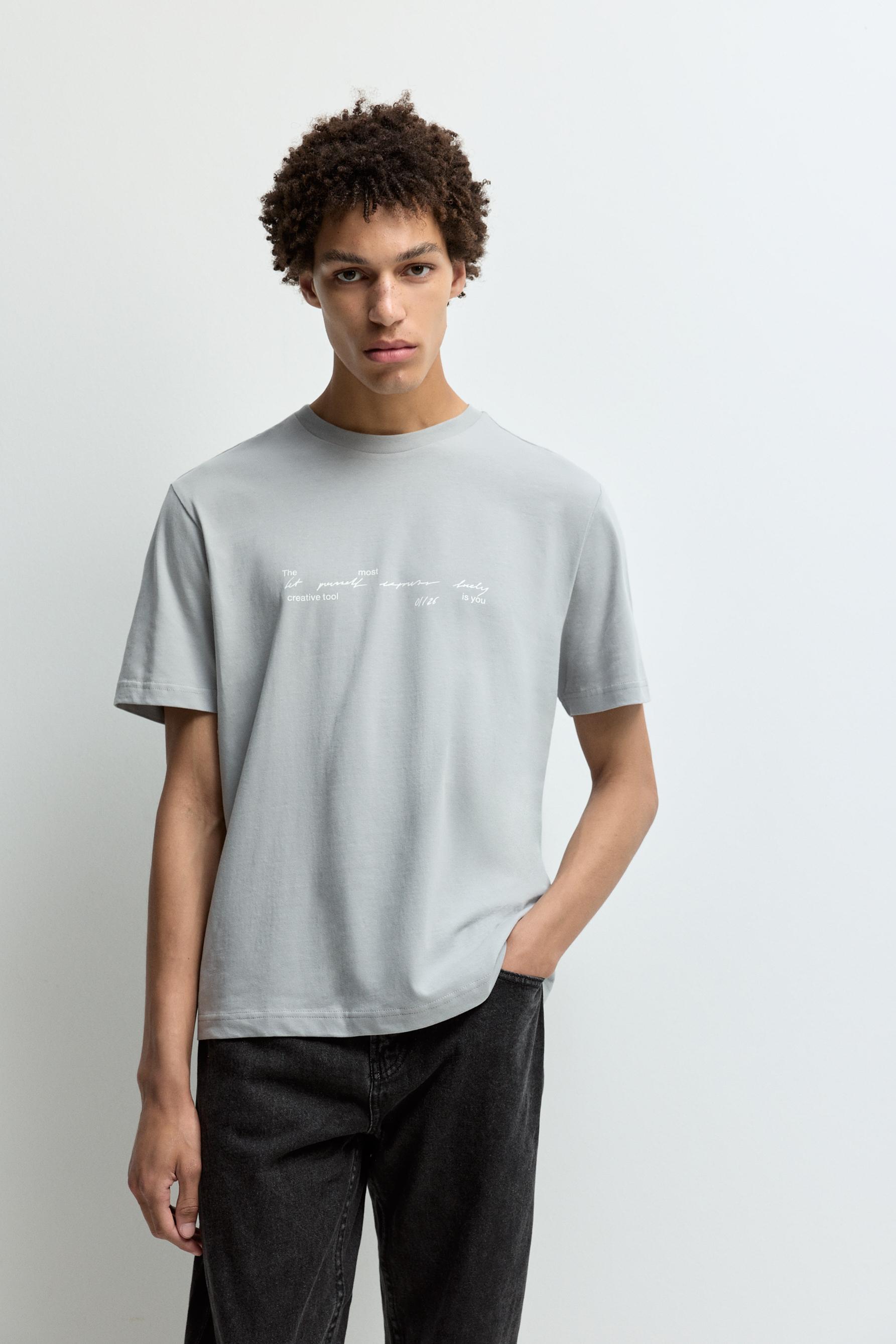 Printed T-shirt — STEEL