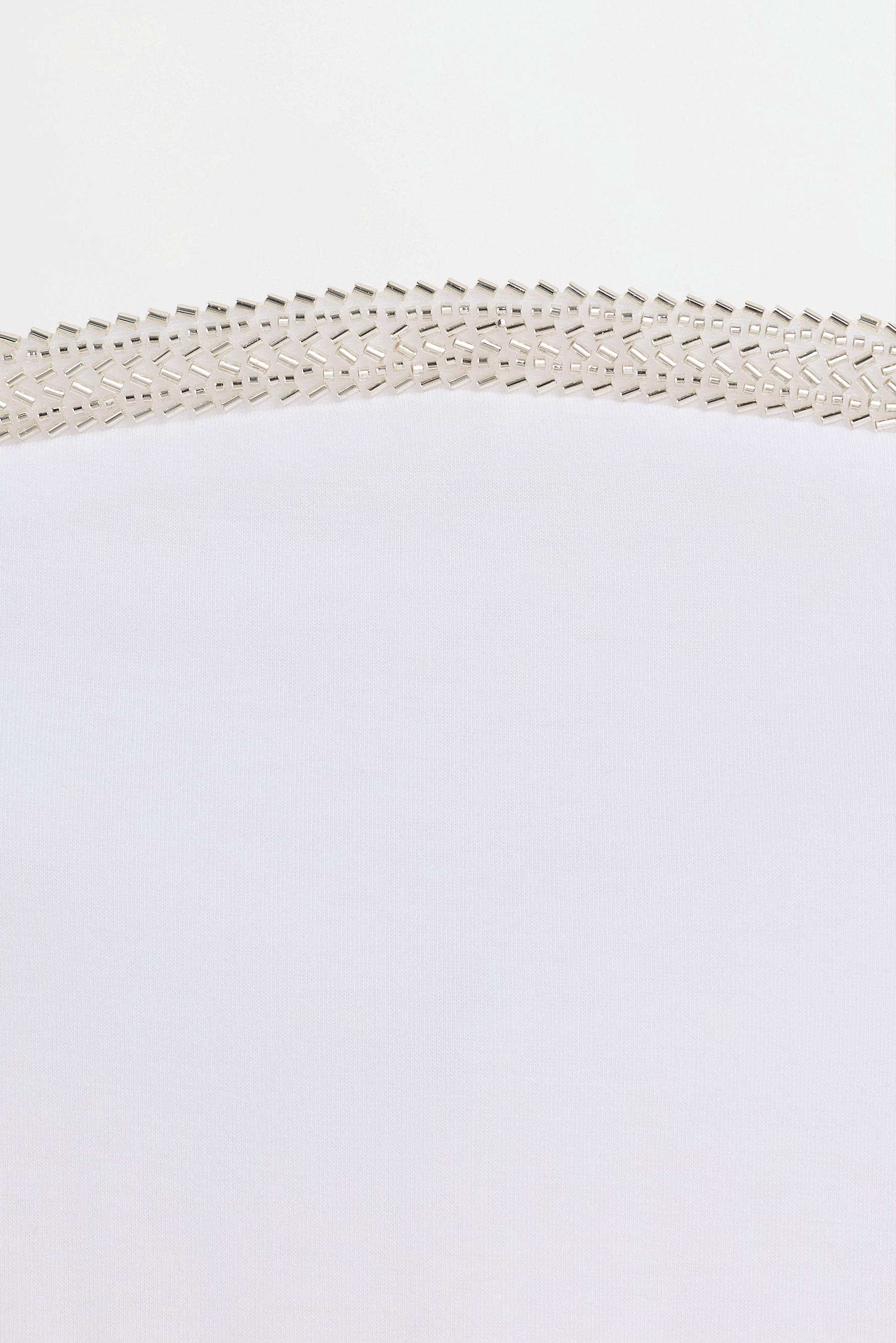 Rhinestone bandeau top — OFF WHITE