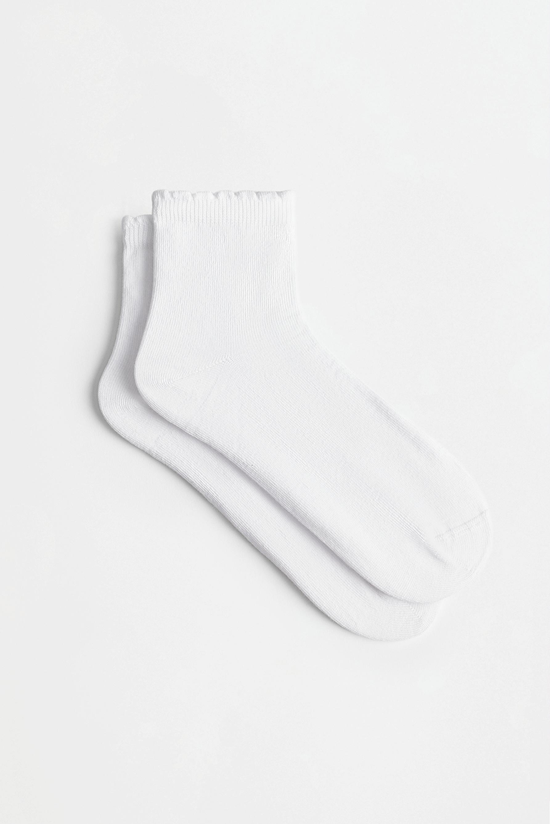 Ankle socks (7-pack) — WHITE/BLACK