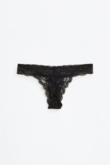 Lace thong — BLACK 8