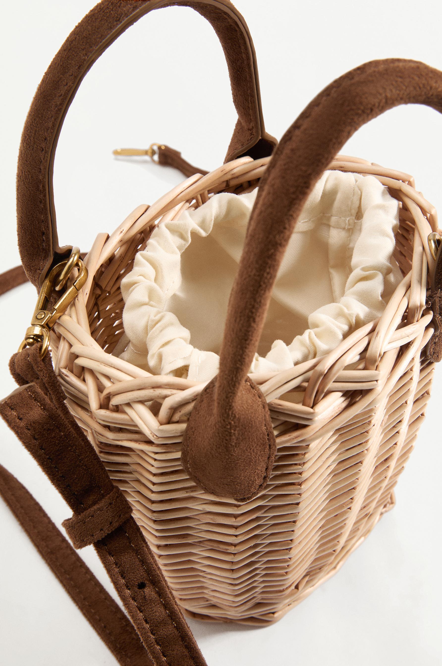 Mini basket bag — BEIGE