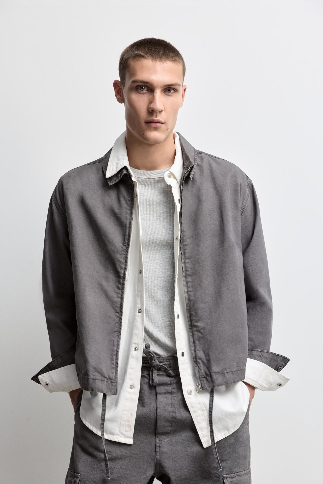 Denim jacket bomber — DARK GREY