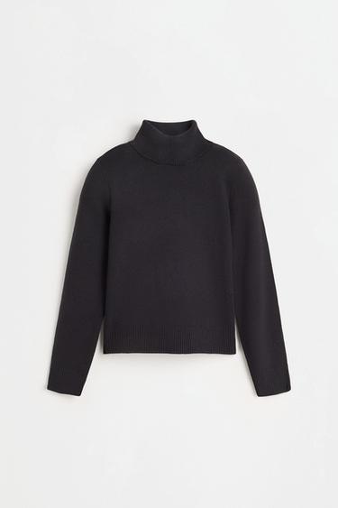 Roll neck sweater — BLACK 1