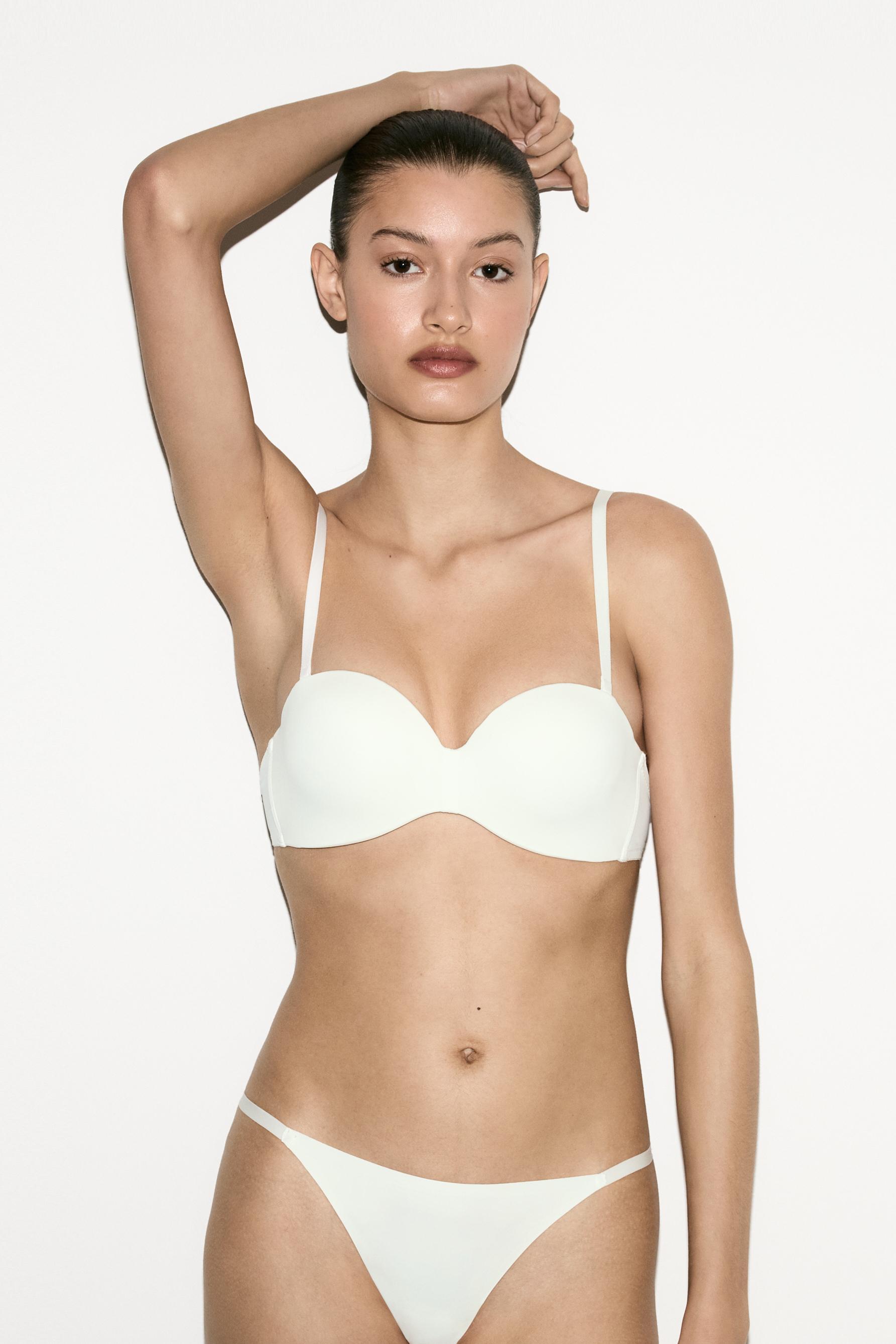 Bandeau push-up bra — WHITE